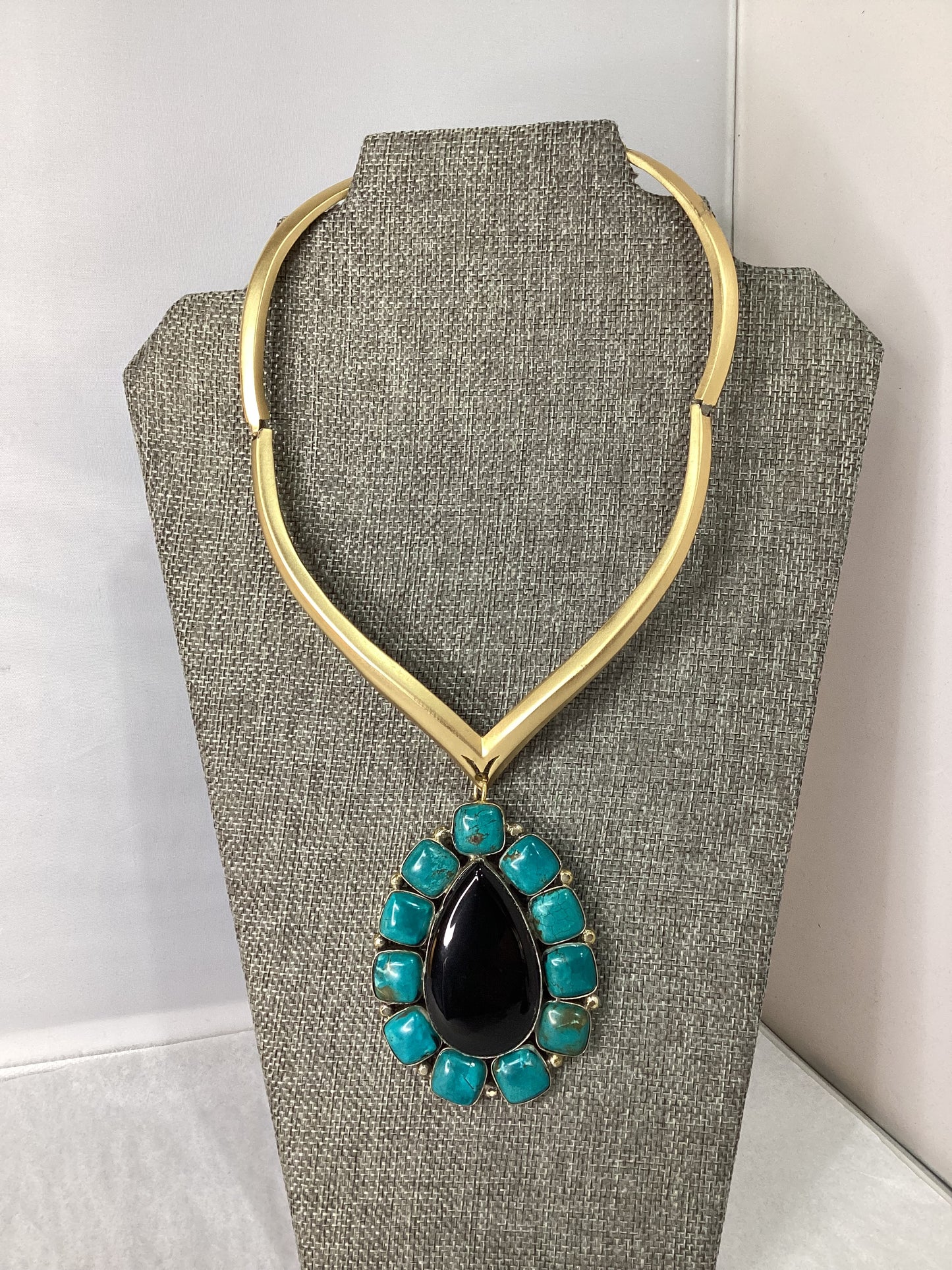 MADE- Turquoise & Onyx Necklace