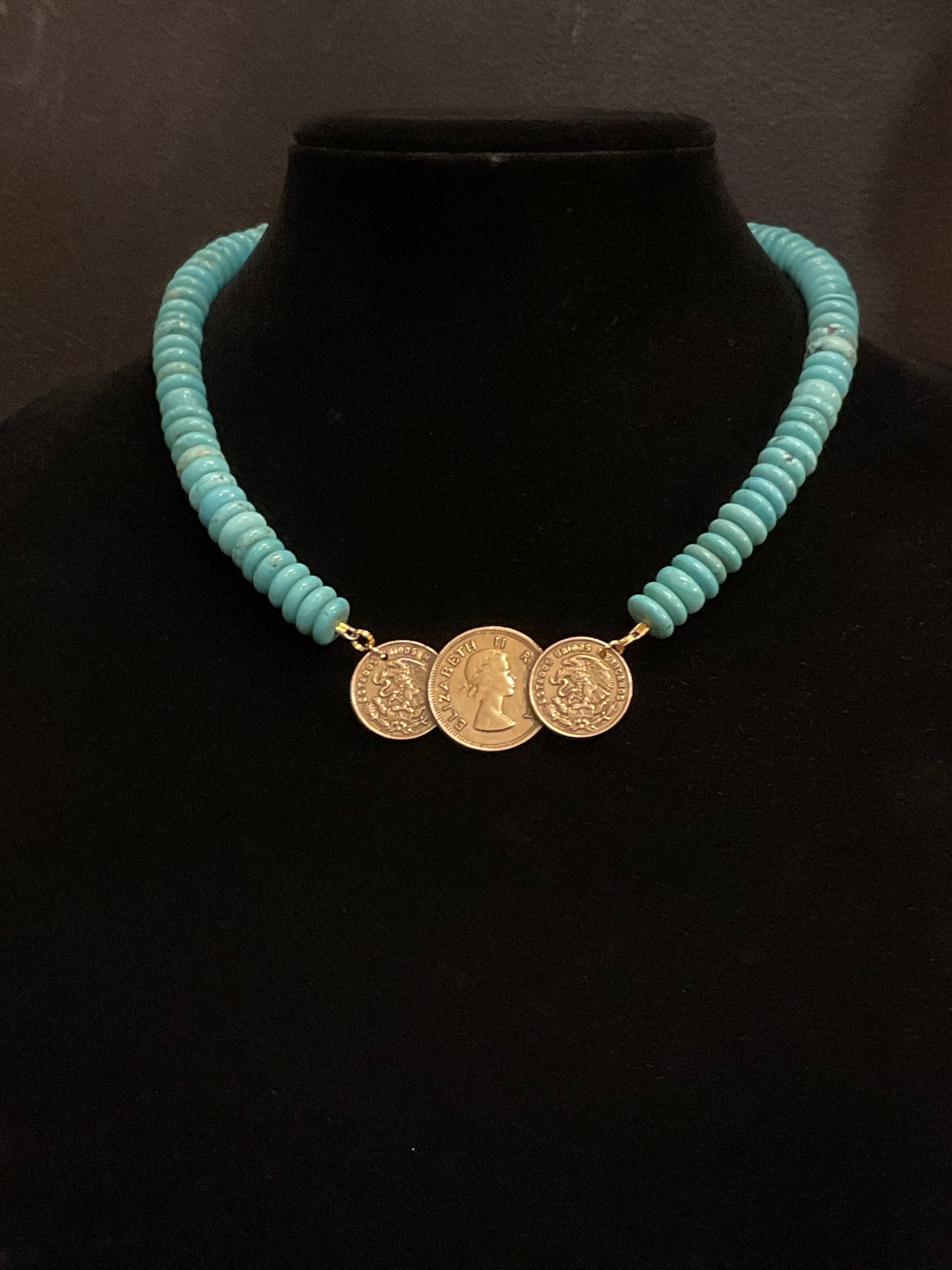 MADE - Turquoise Coin Necklace