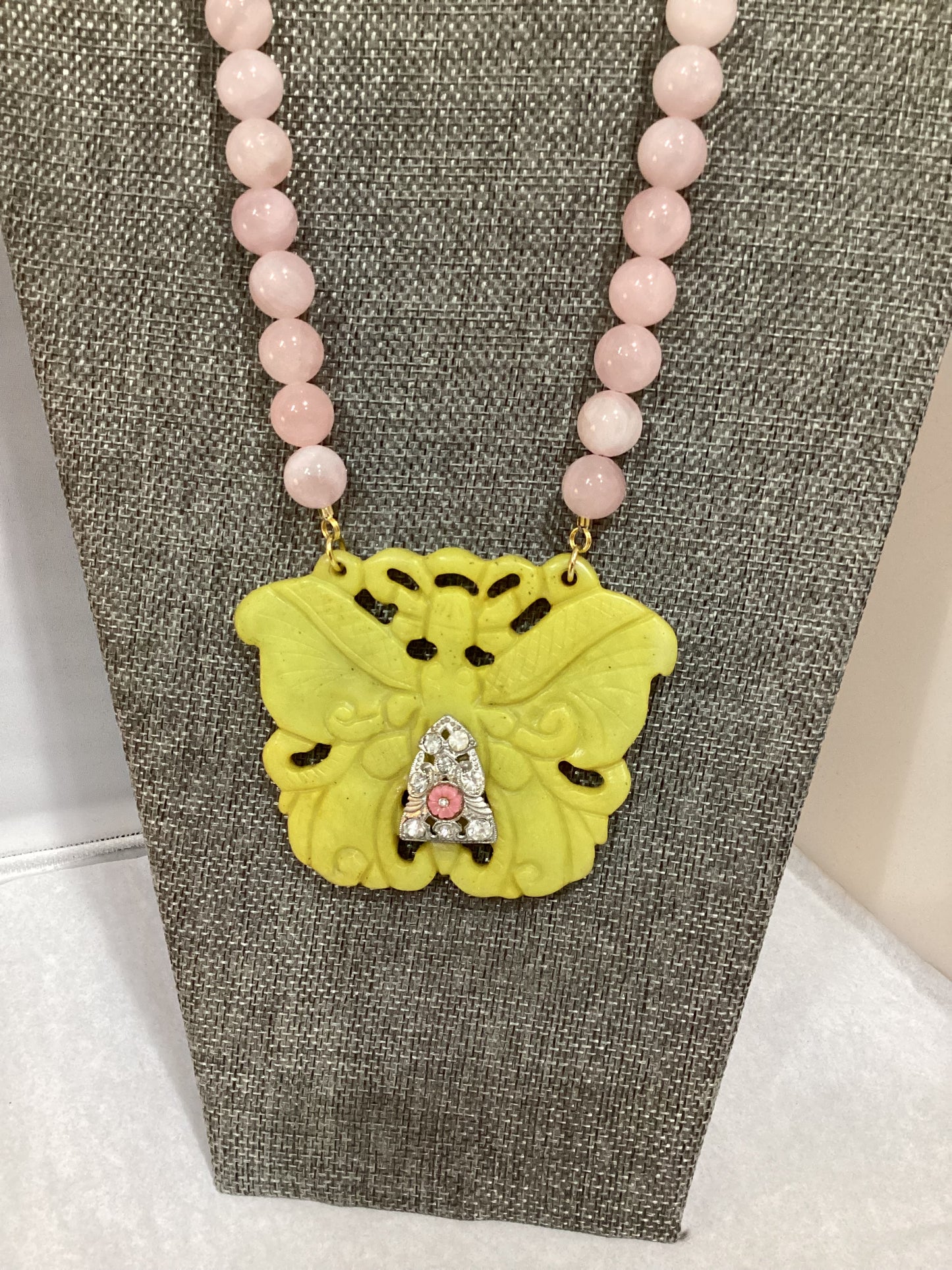 MADE- Shoe Clip & Rose Quartz Necklace