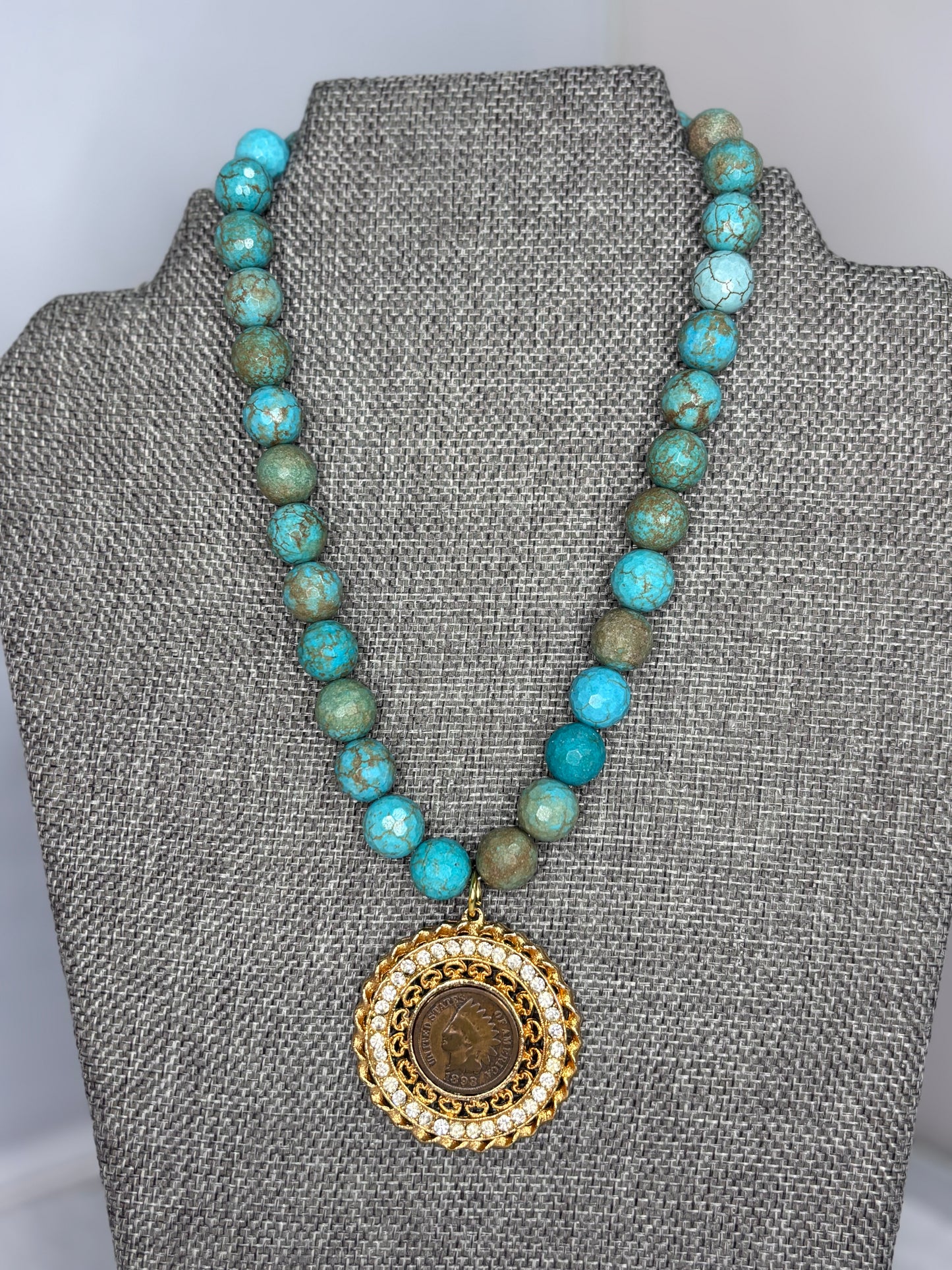 MADE- Coin & Turquoise Necklace
