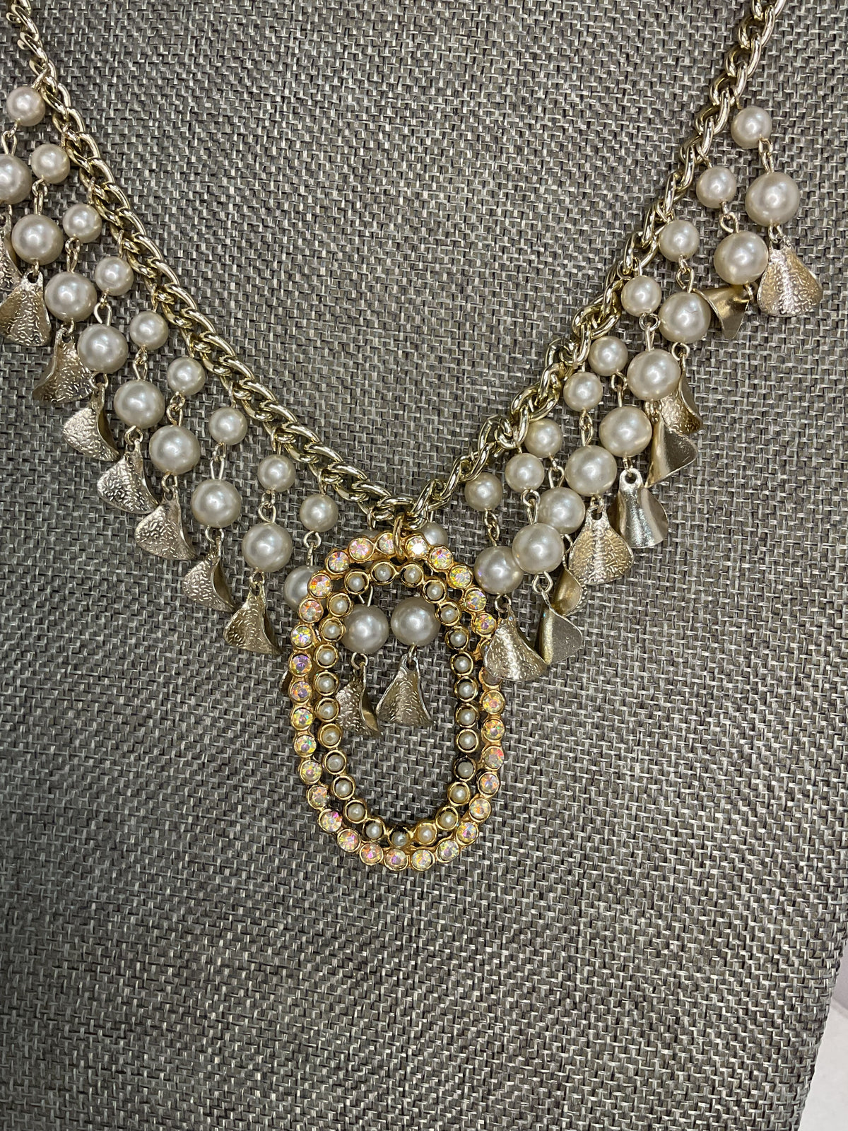 Made 1940 shoe buckle necklace