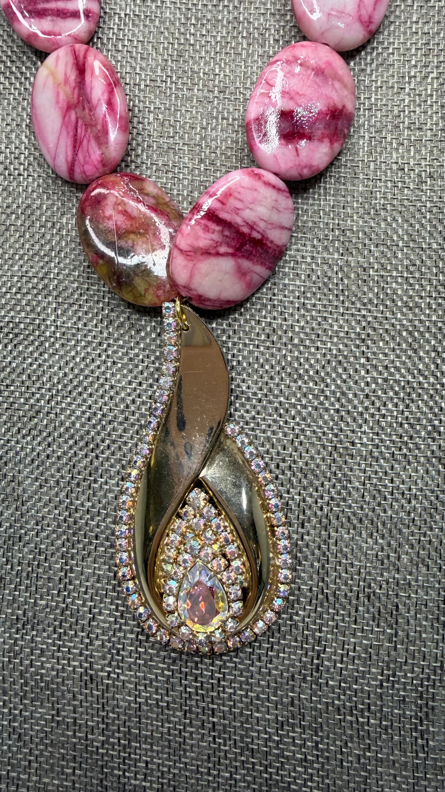 Made- pink Jade necklace