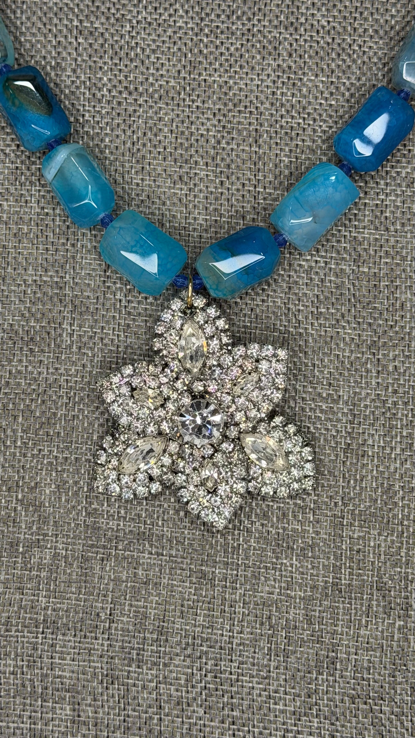 Made- blue agate necklace