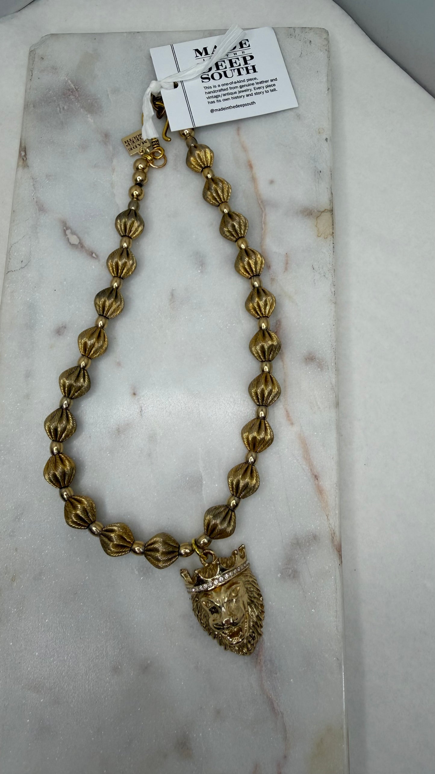 Made- Lion pendant necklace