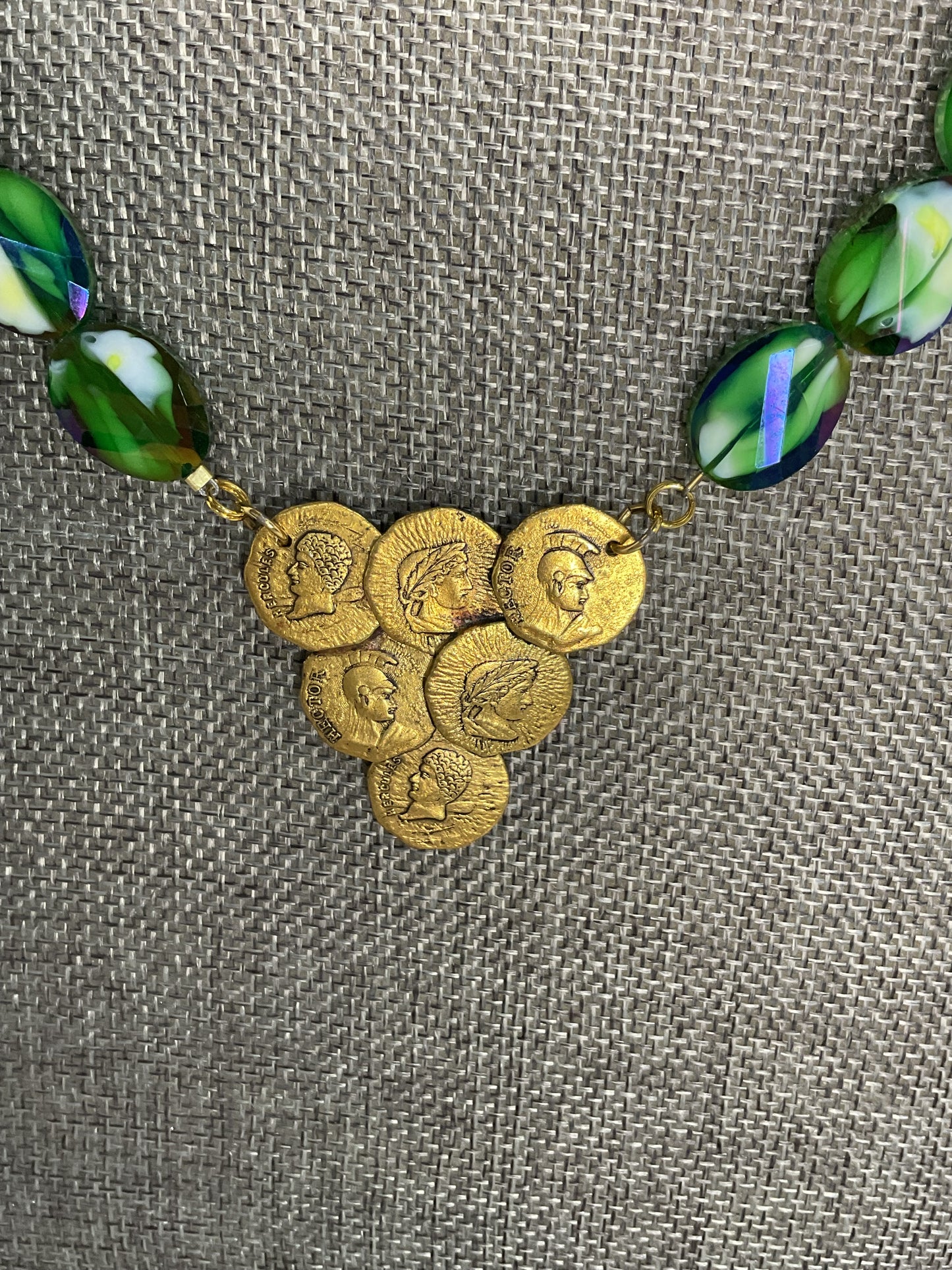 Made coin shoe clip necklace