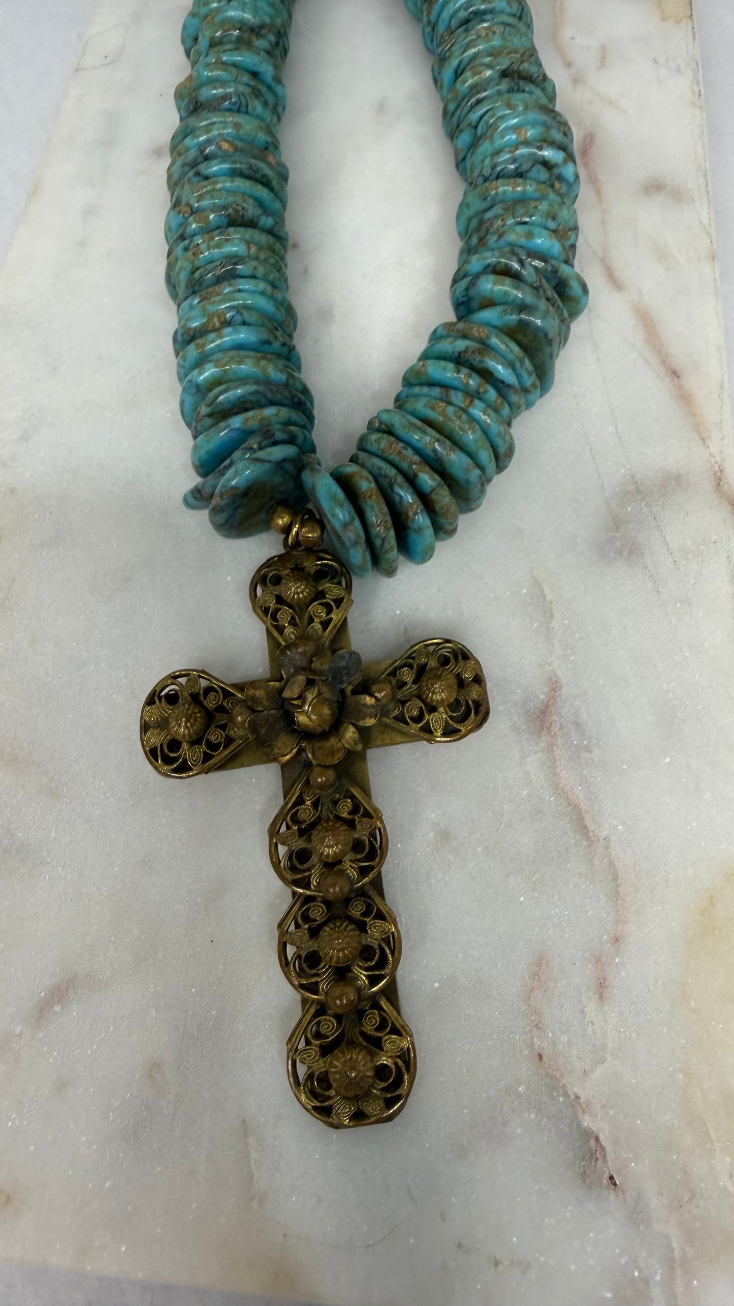 Made cross necklace
