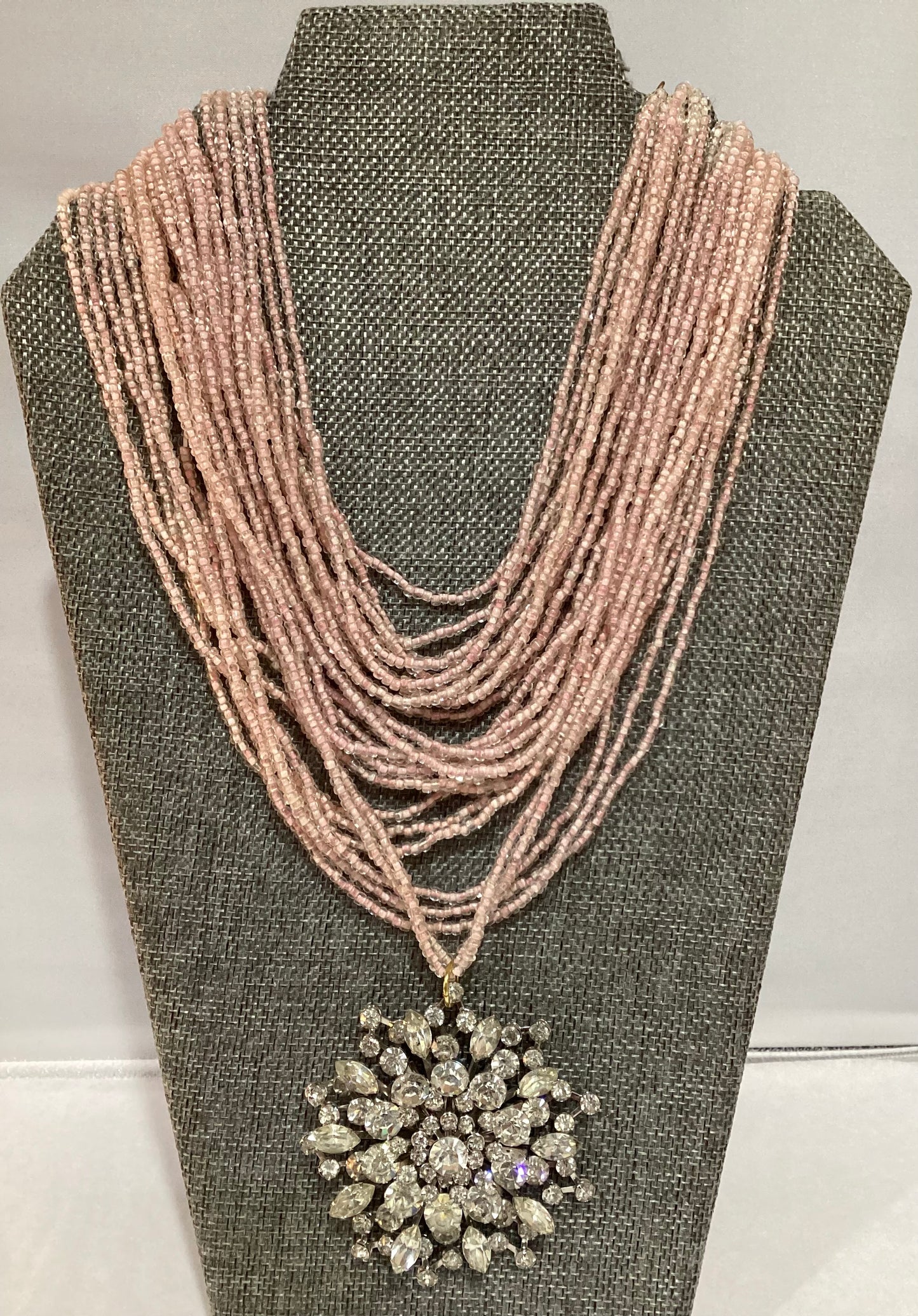 MADE- Pink Beaded Layered Necklace