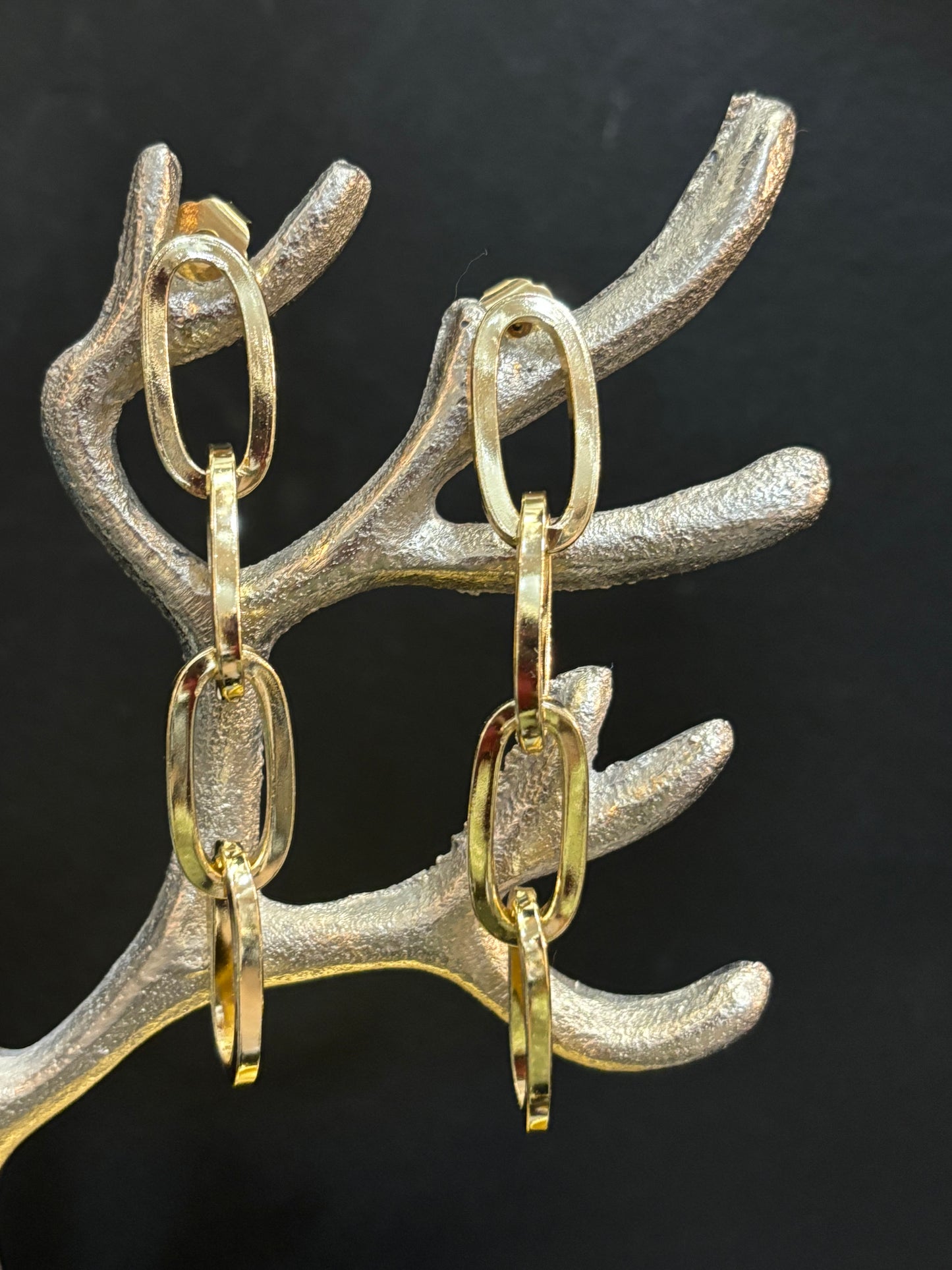 Gold Link Earrings