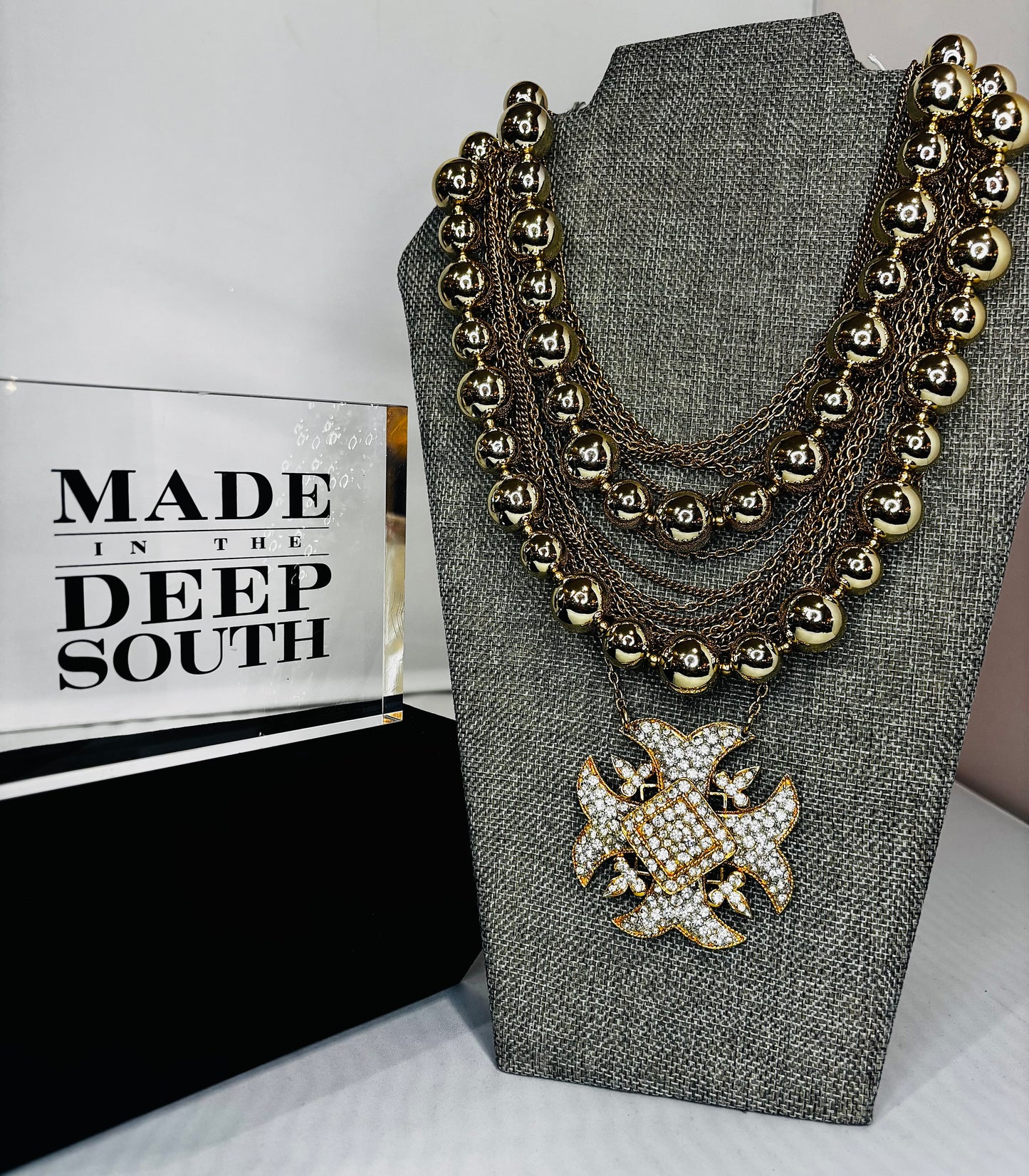 MADE - Gold with crystals Necklace