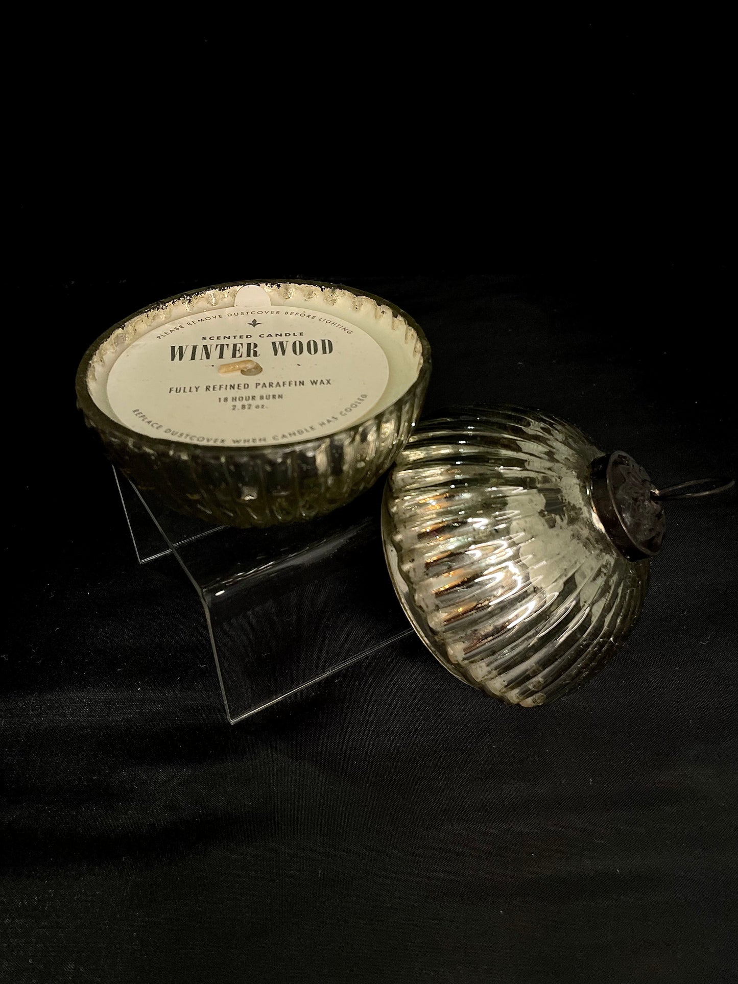 Winter Wood Ornament Candle