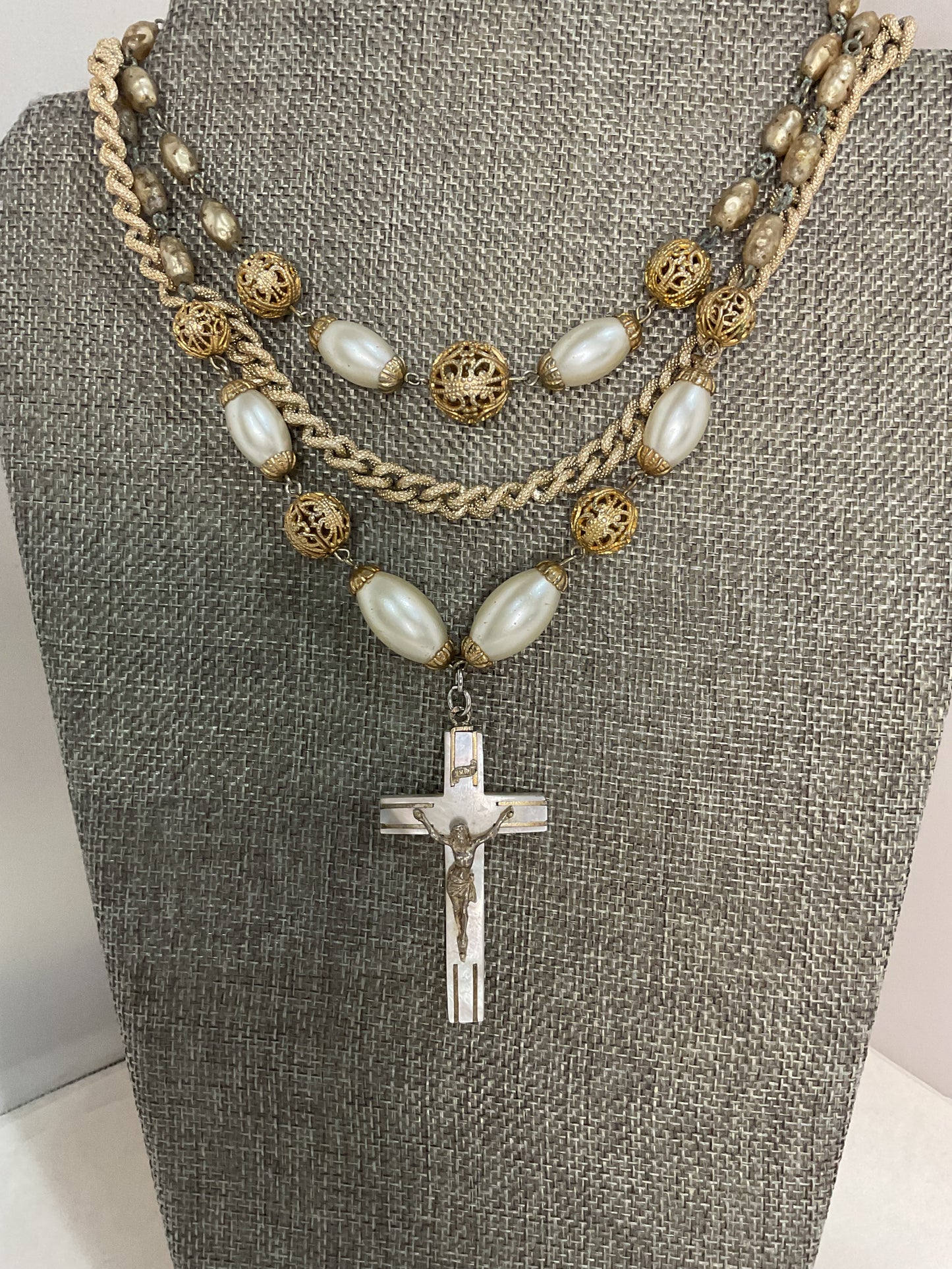 Made cross necklace