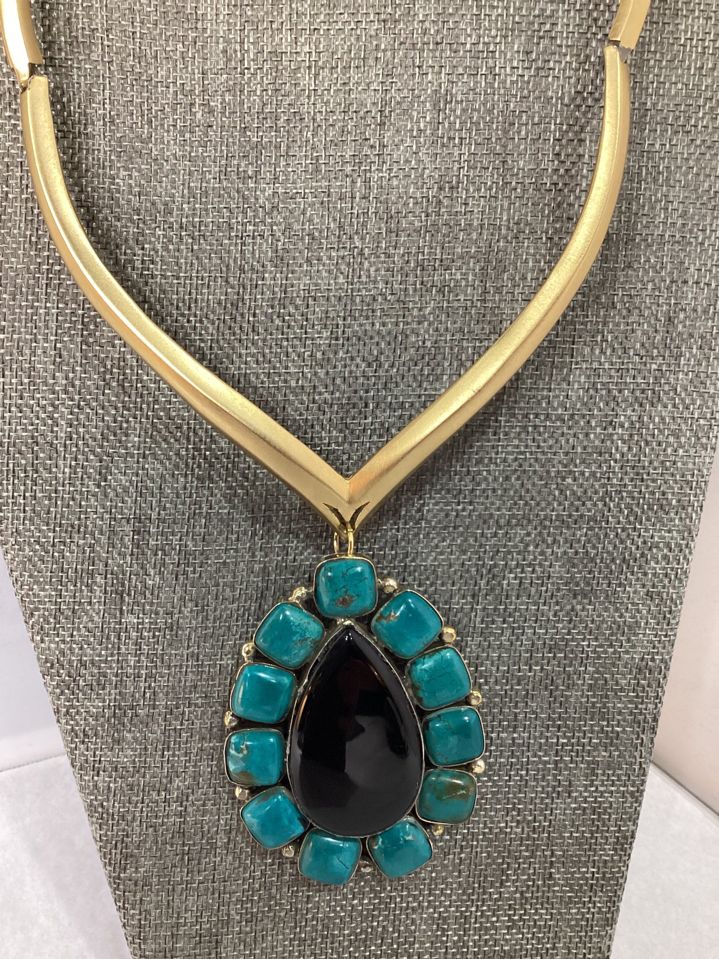 MADE- Turquoise & Onyx Necklace