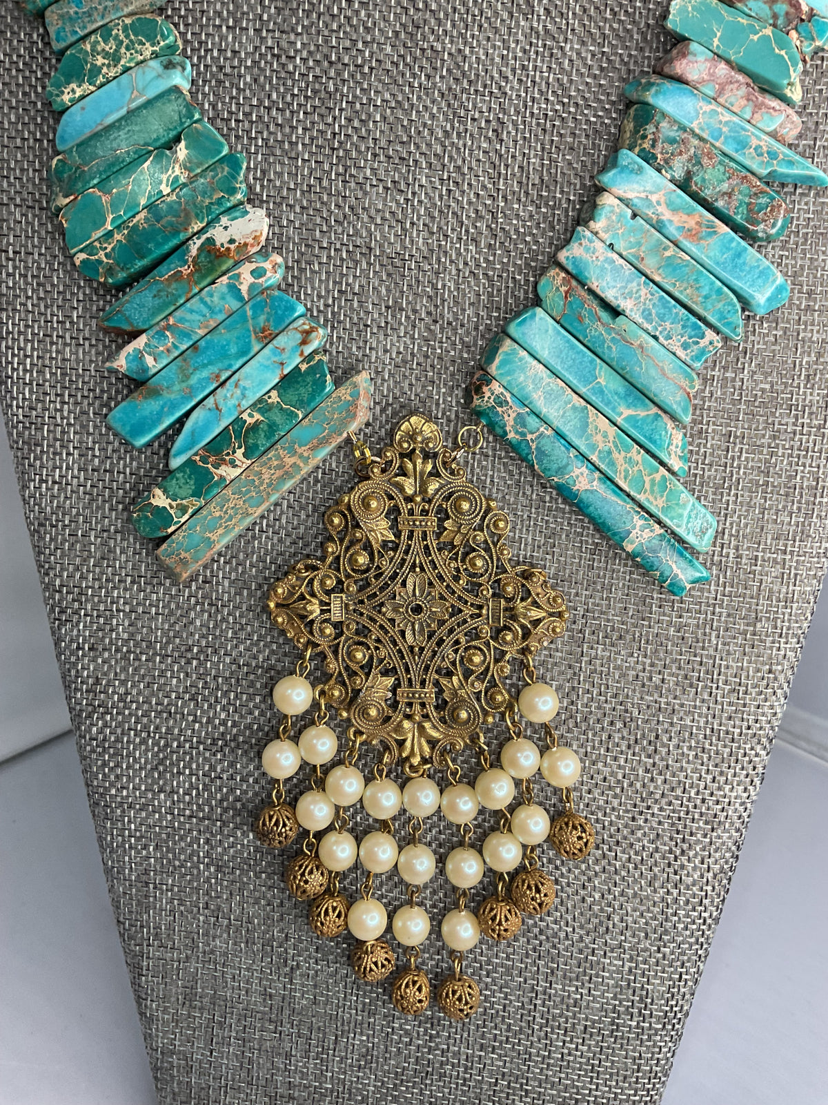 Made jasper necklace
