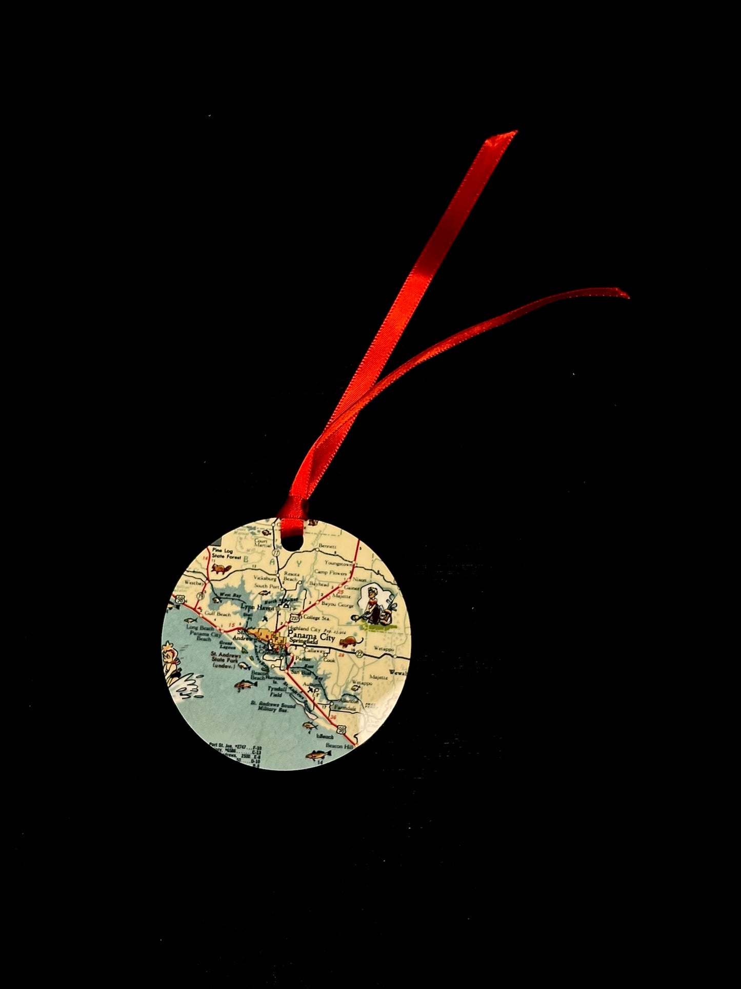 Panama City Map Ornament