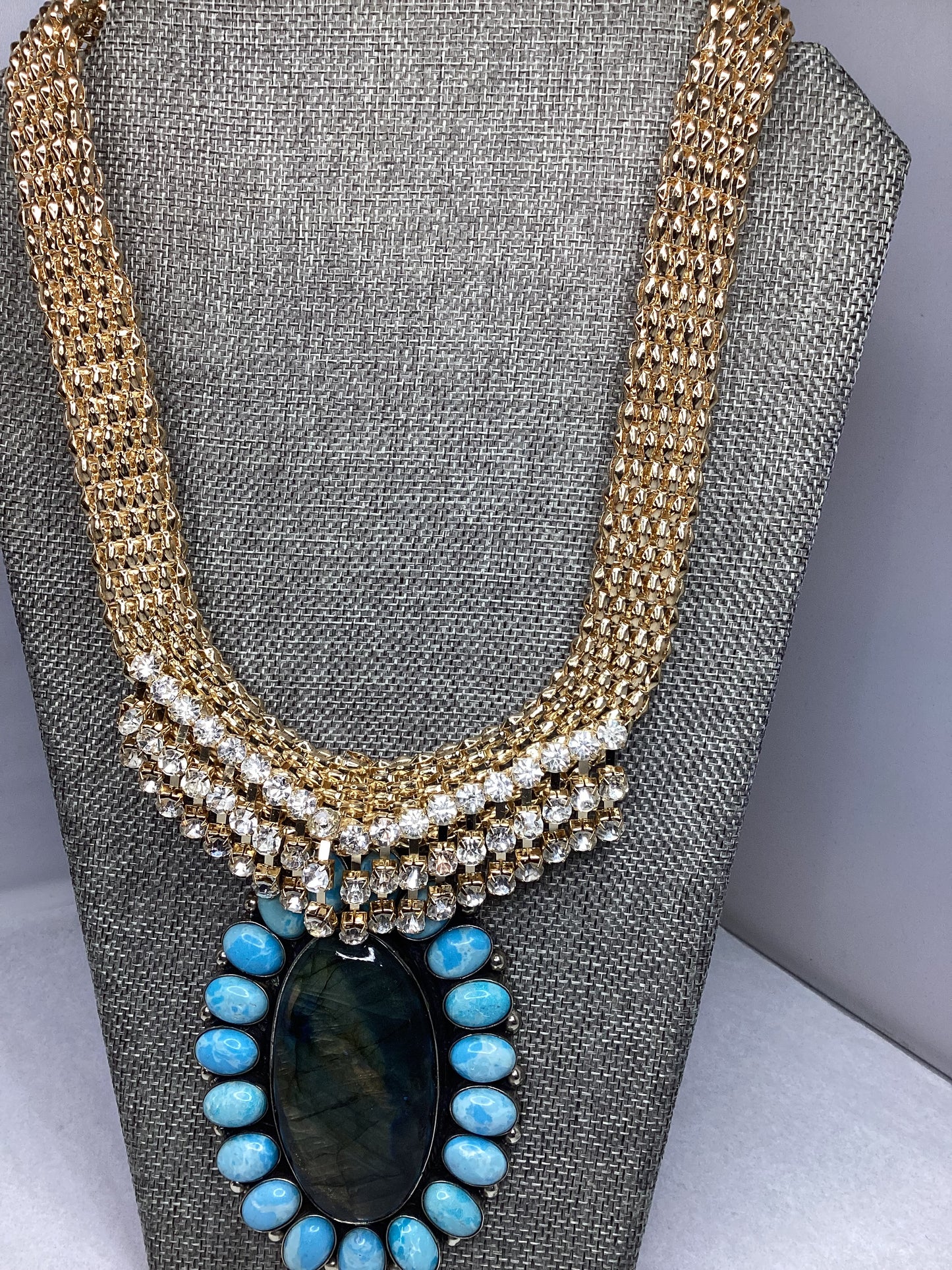 MADE- Labradorite & Agate Necklace