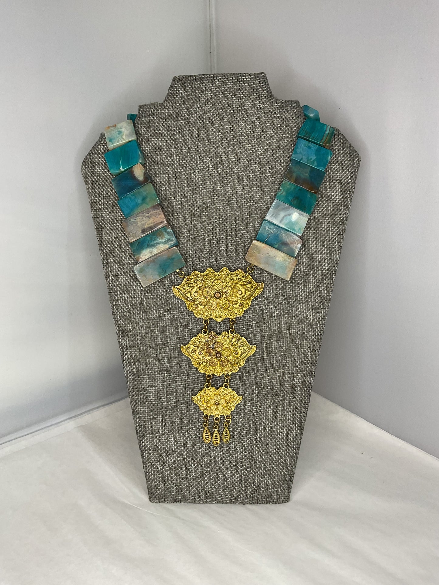 Made 1960s Jasper necklace