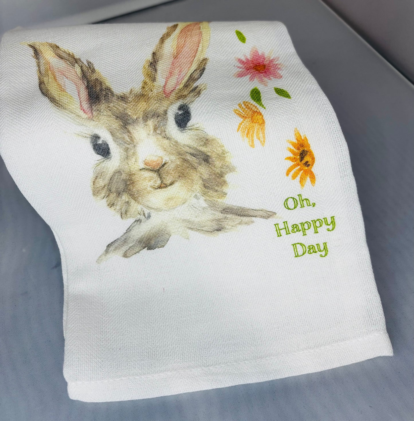Oh happy day tea towel