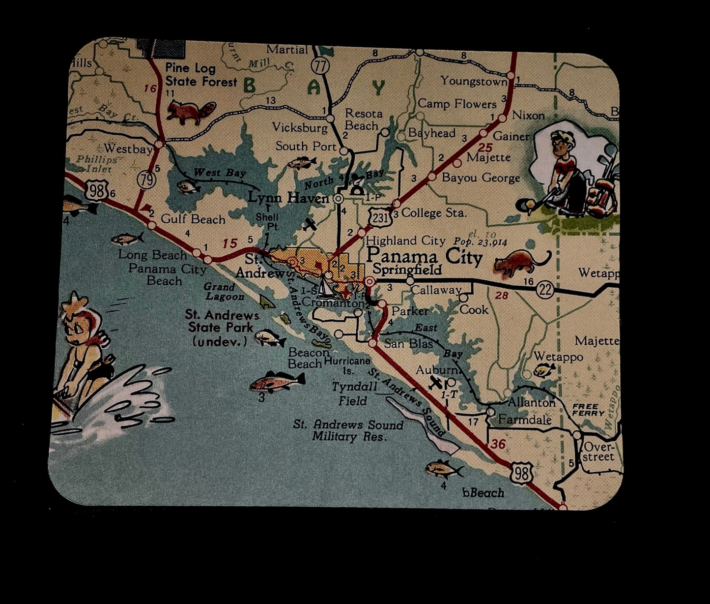 Panama City Map Mousepad