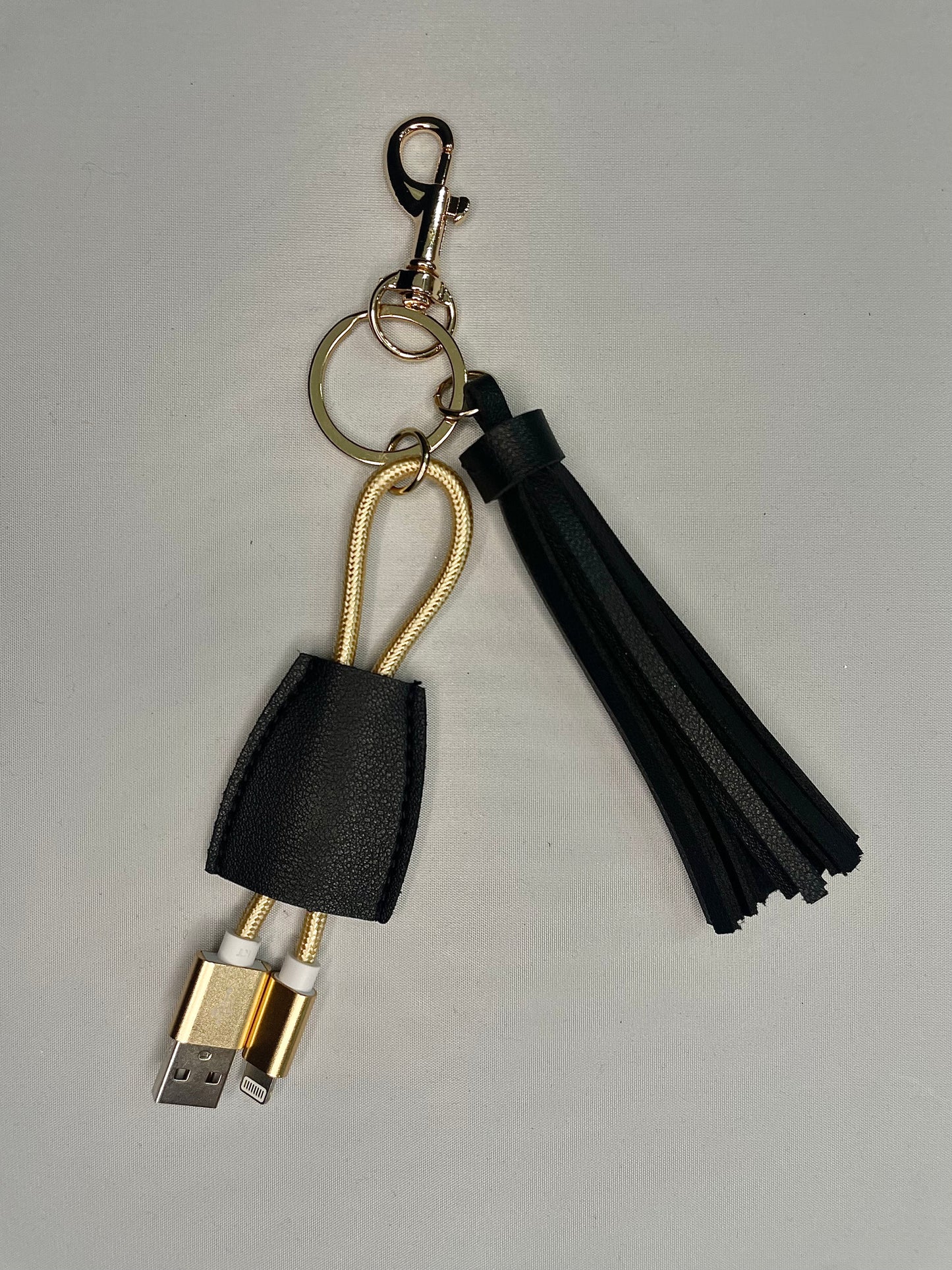 USB Charger Tassel Keychain