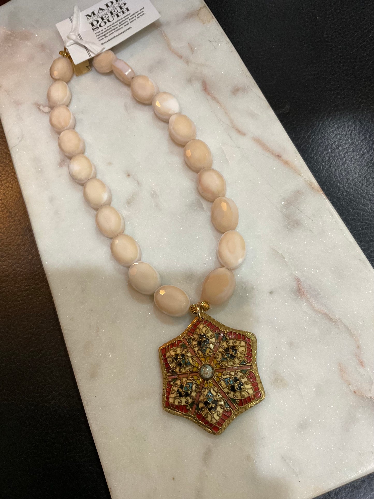 Made 1960s brooch necklace