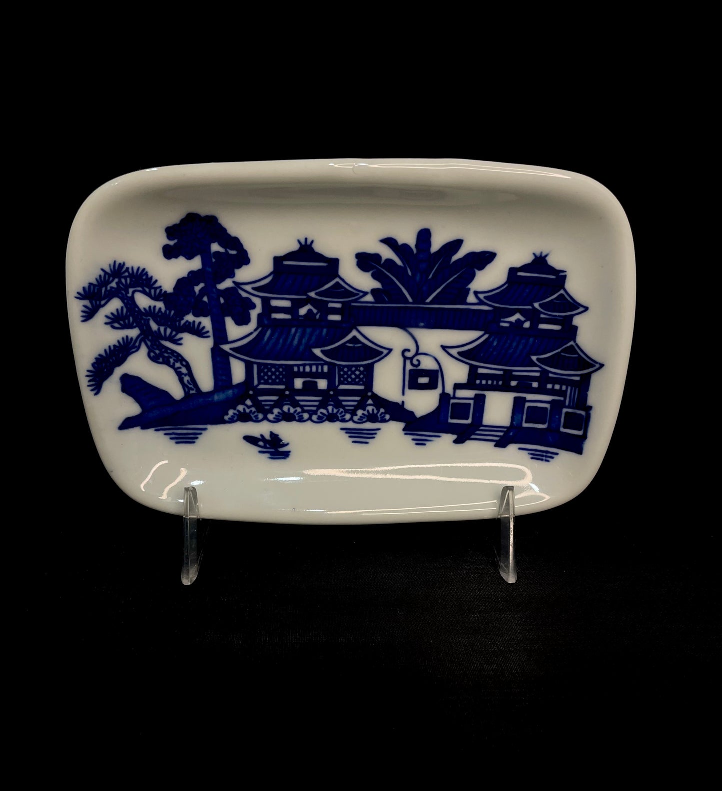Small Blue & White Soap Dish