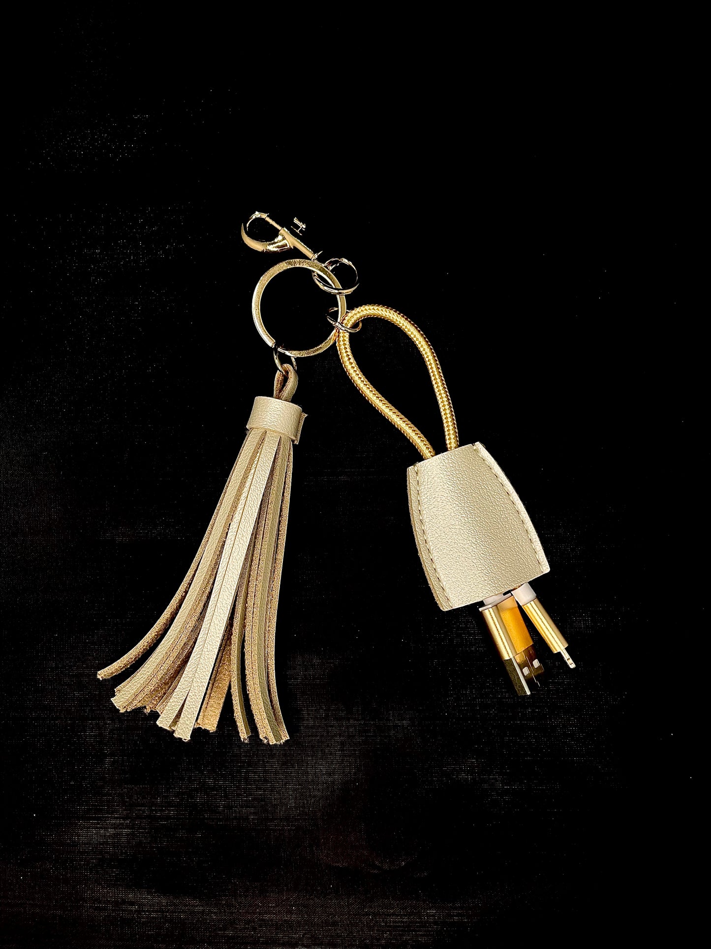 USB Charger Tassel Keychain