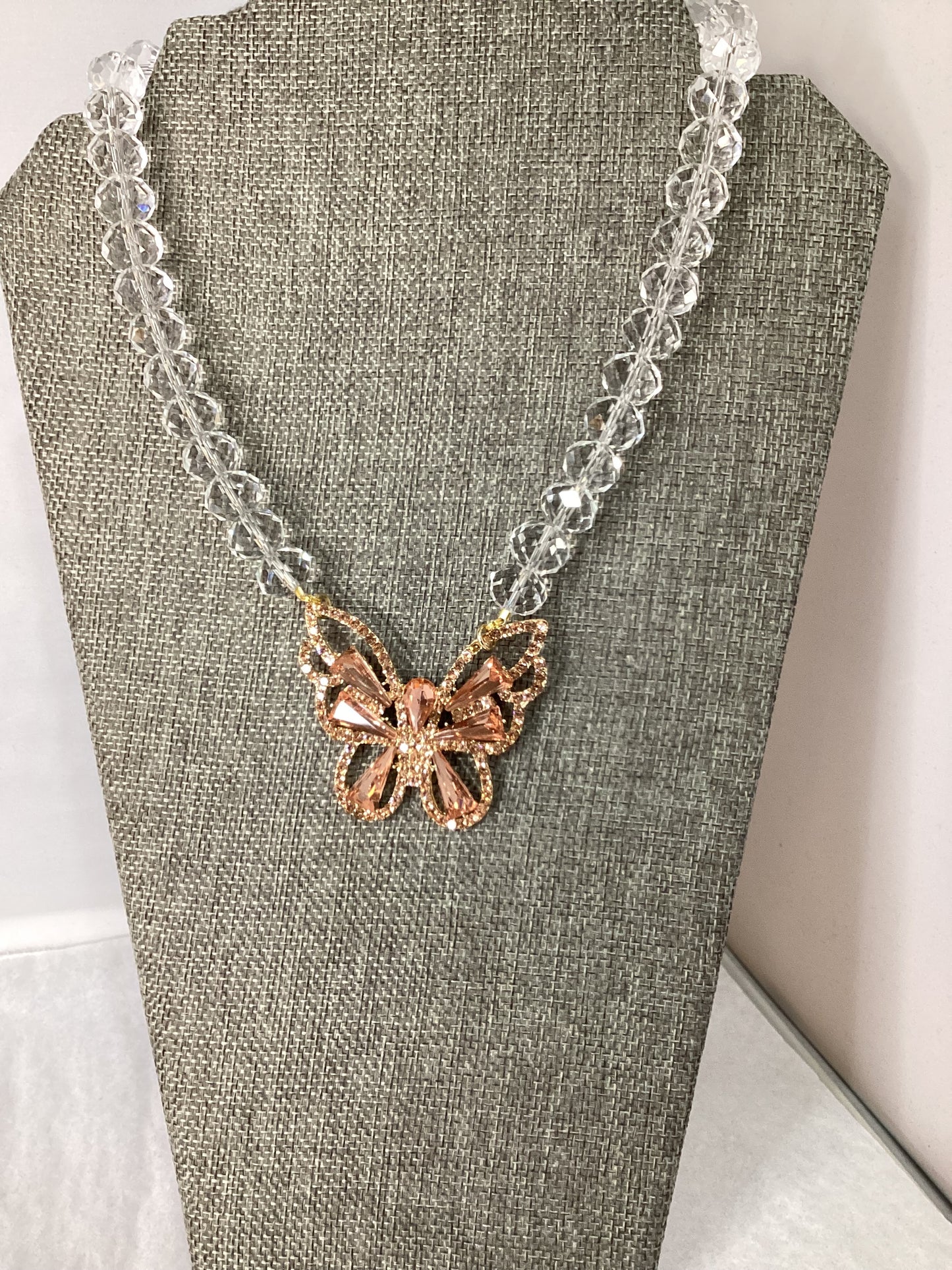 MADE- Crystal Butterfly Necklace