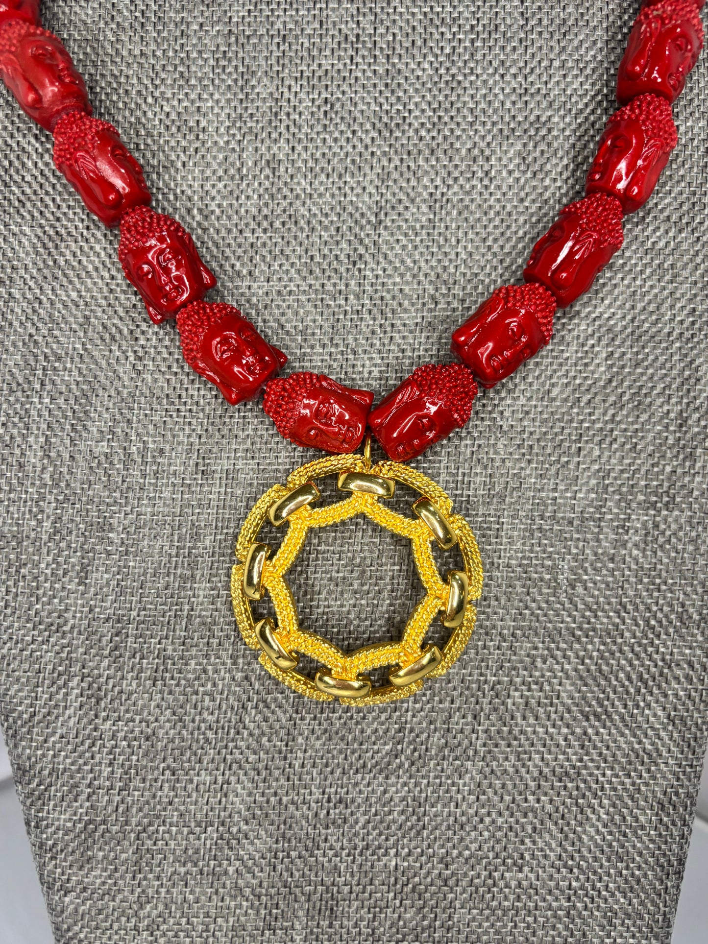 MADE- Coral Beaded Necklace