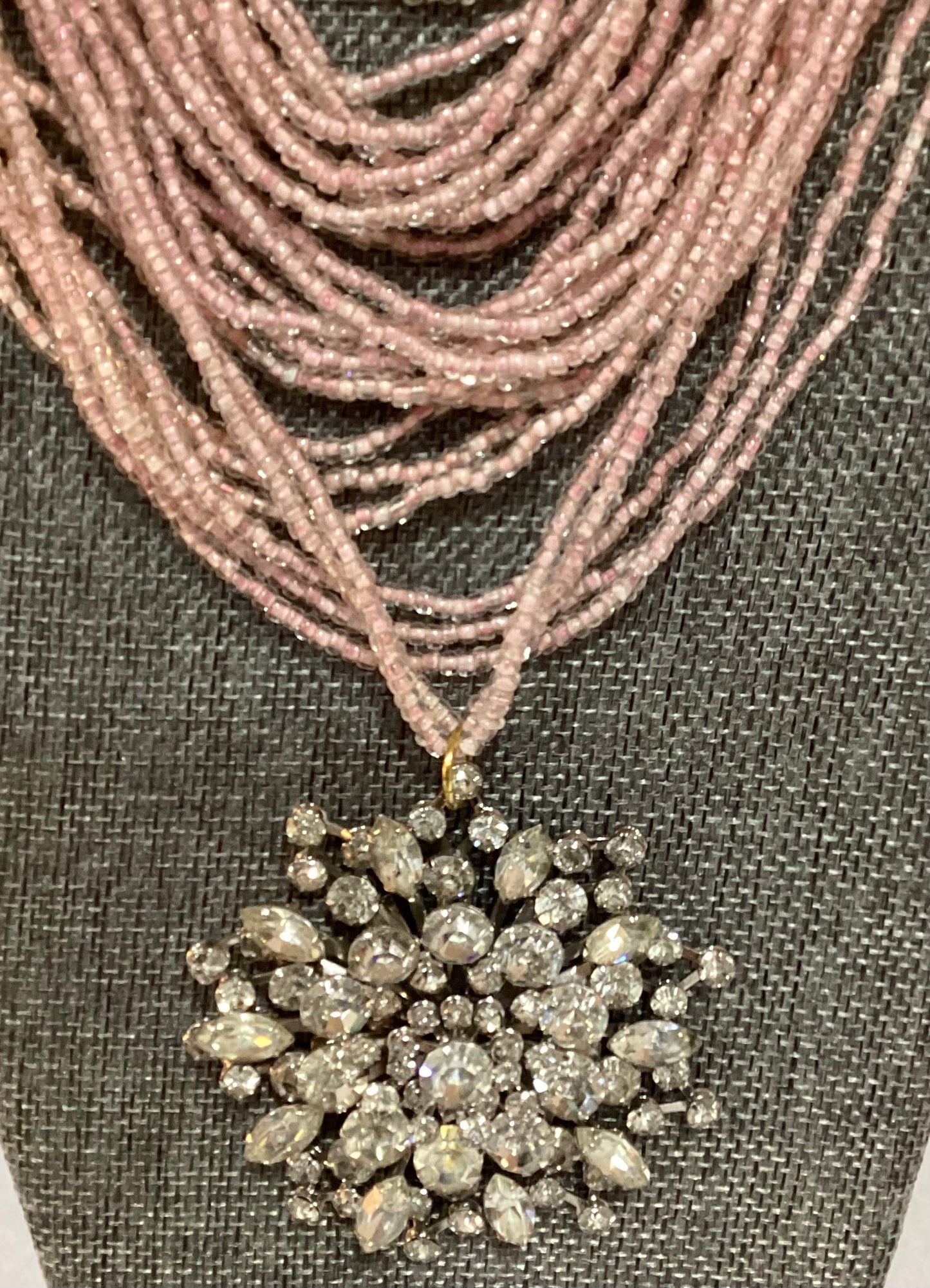 MADE- Pink Beaded Layered Necklace