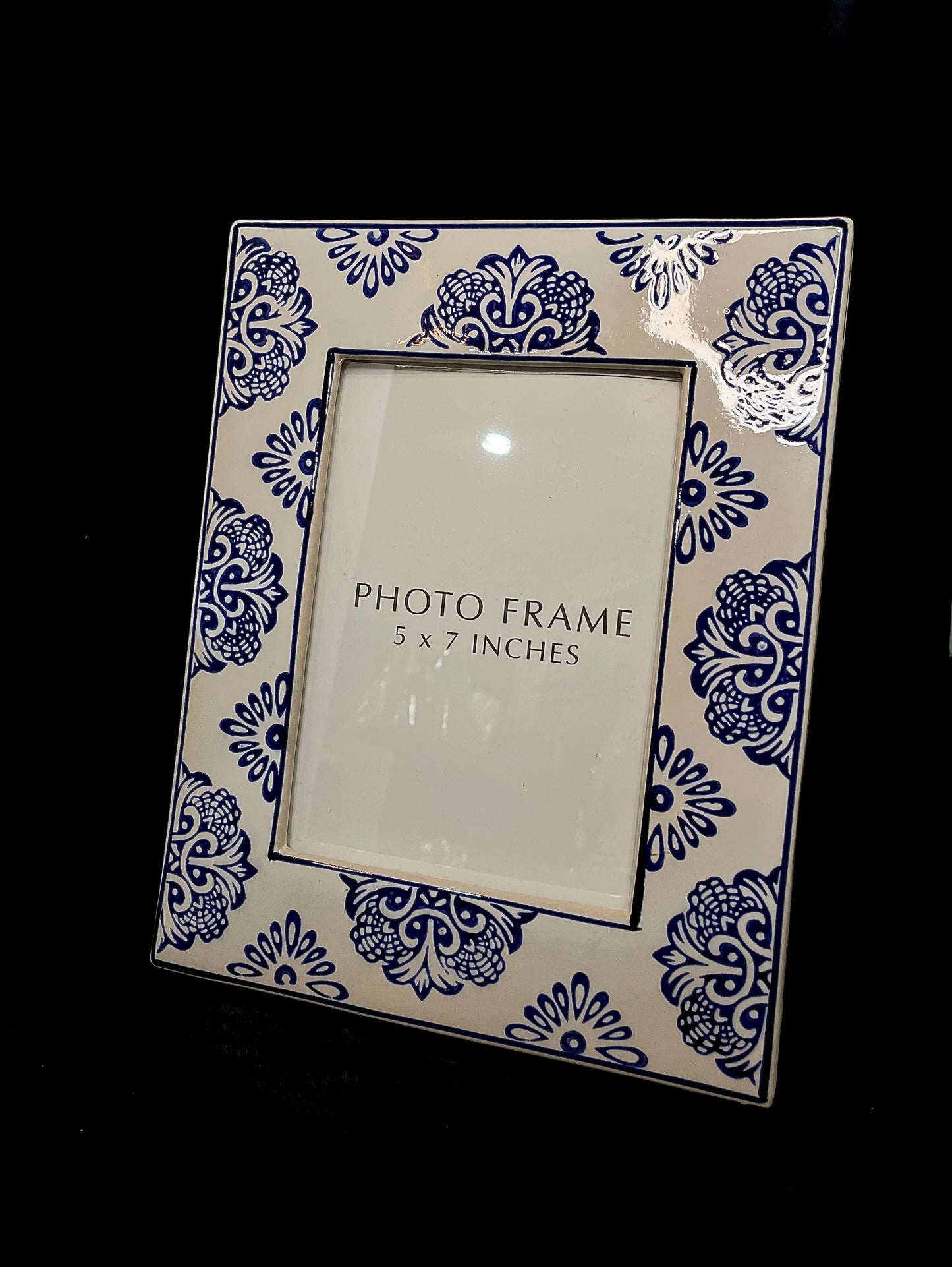 Blue & White 5x7 Frame