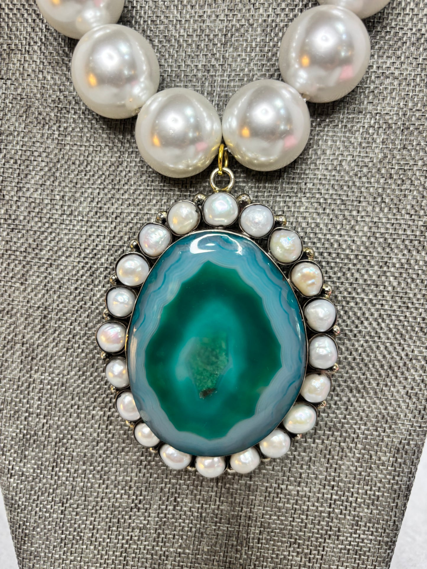 MADE- Agate & Pearl Necklace