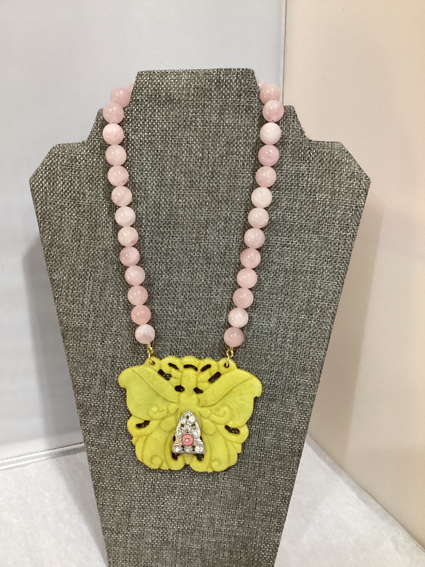 MADE- Shoe Clip & Rose Quartz Necklace