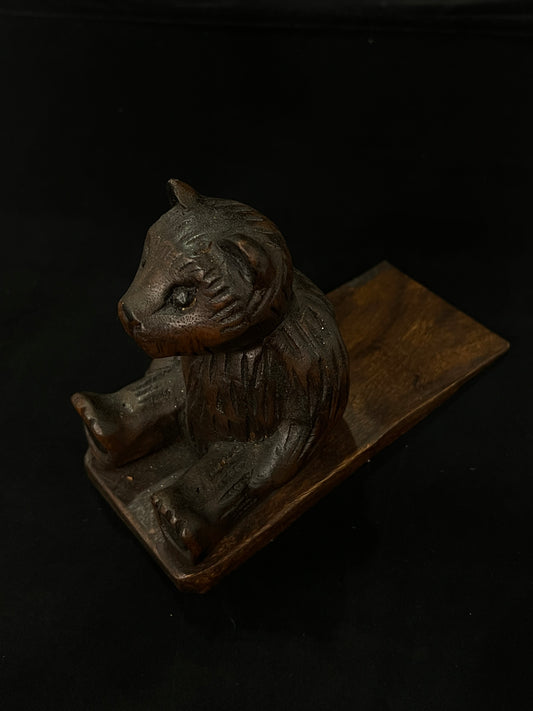 Wood Bear Door Stop