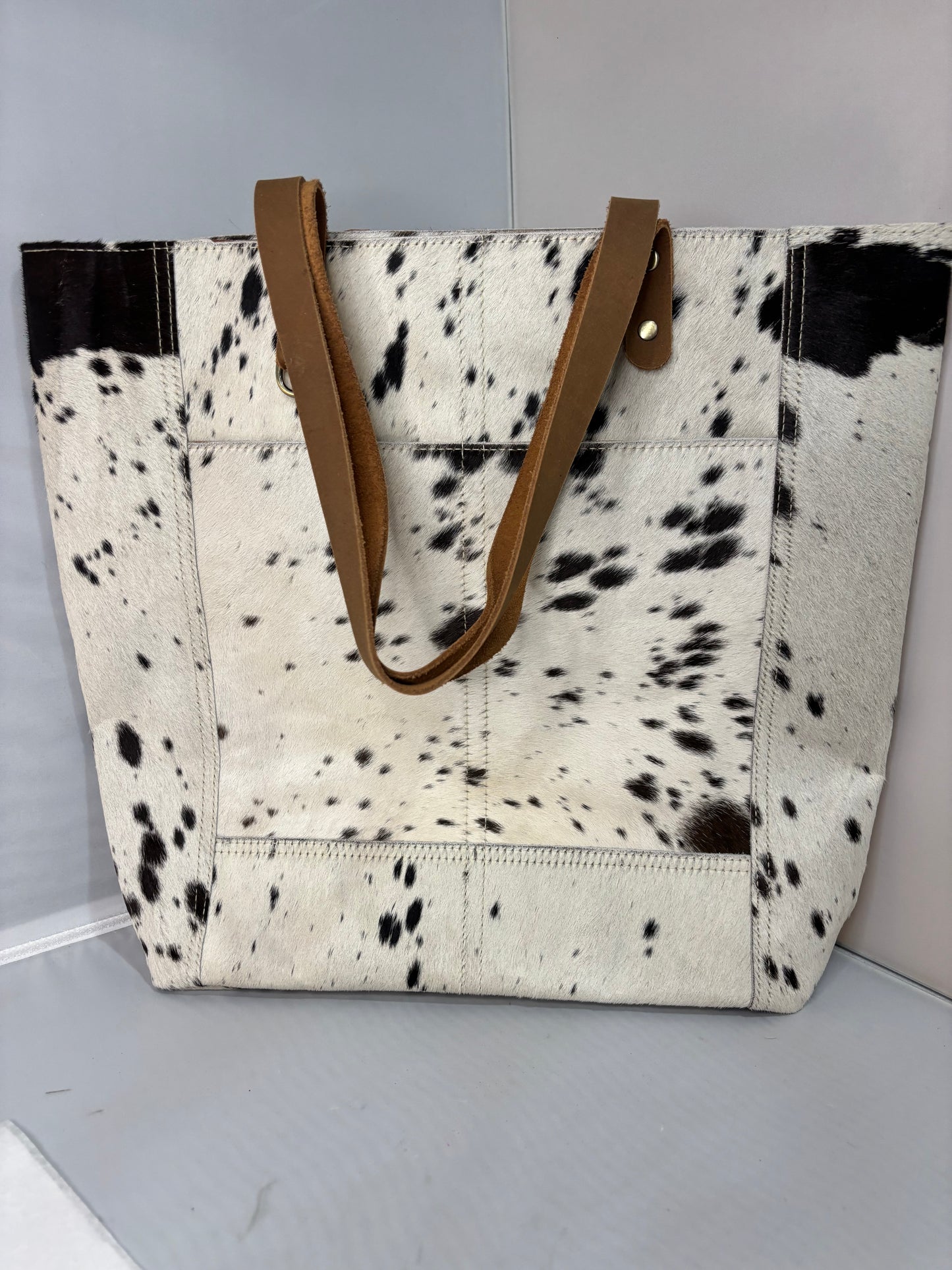 Black & White Cowhide Tote