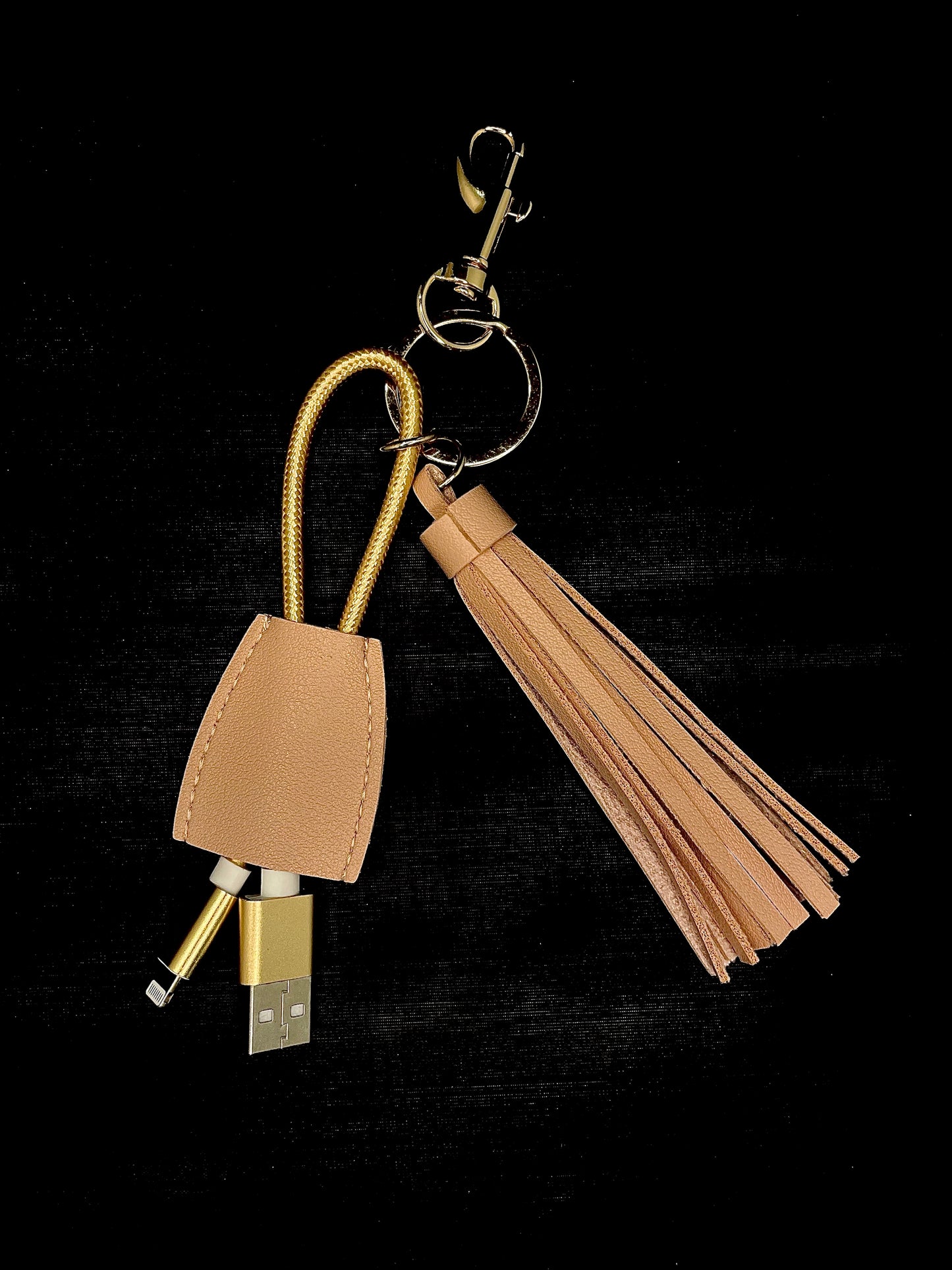 USB Charger Tassel Keychain