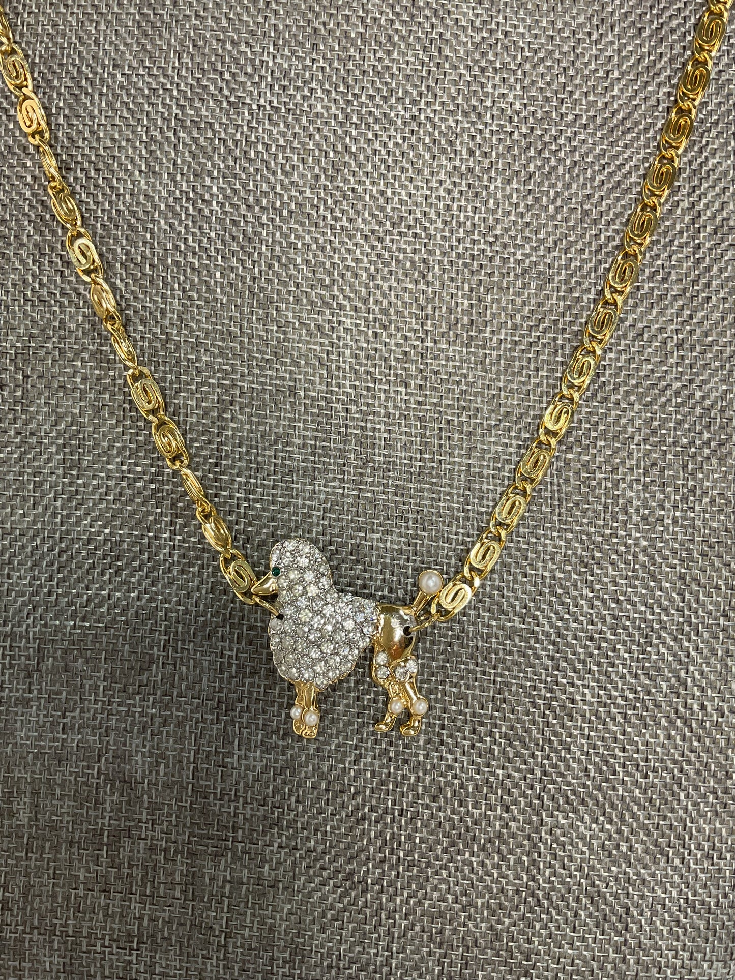 Made 1950s poodle necklace