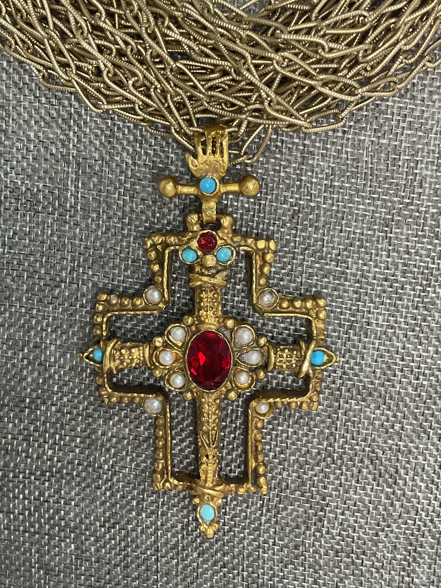 Made cross necklace