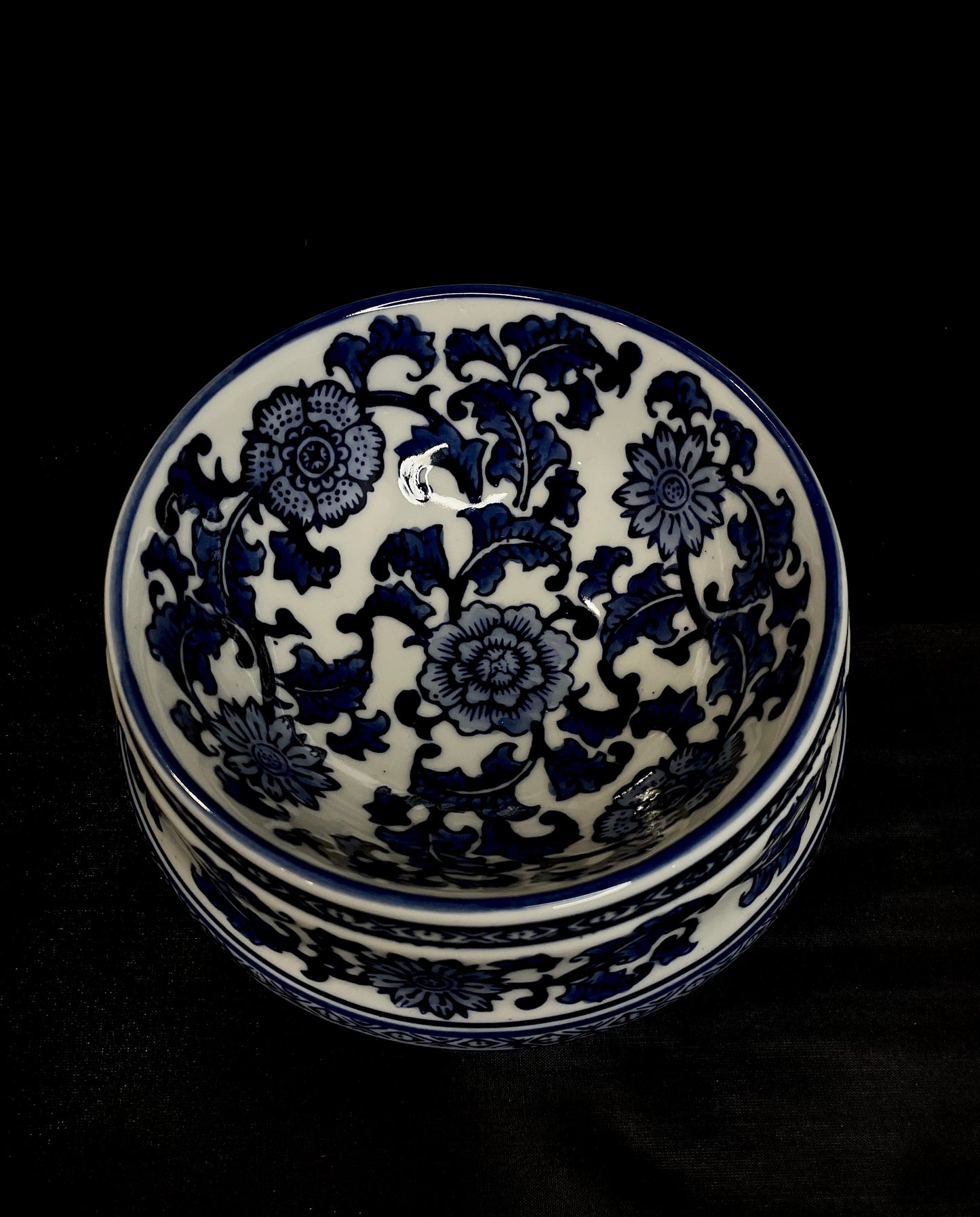 Small Blue & White Porcelain Pet Bowl