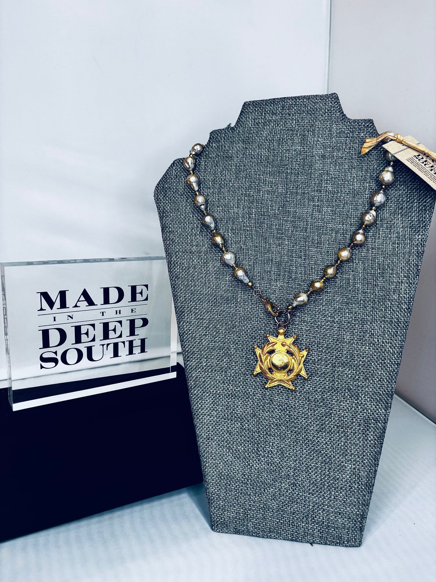 MADE- Pearl Necklace with Medal