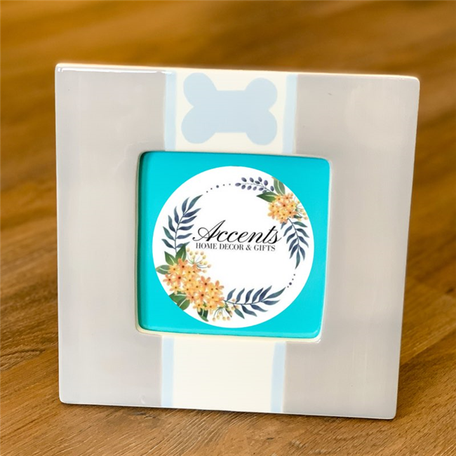 Ceramic Frame with Dog Bone Accent