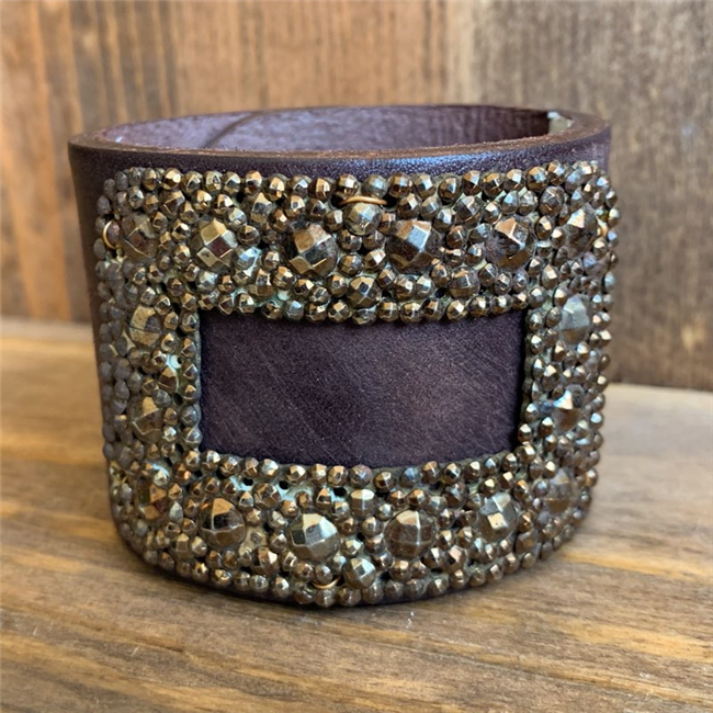 MADE - Brown Cuff with Bronze Clip