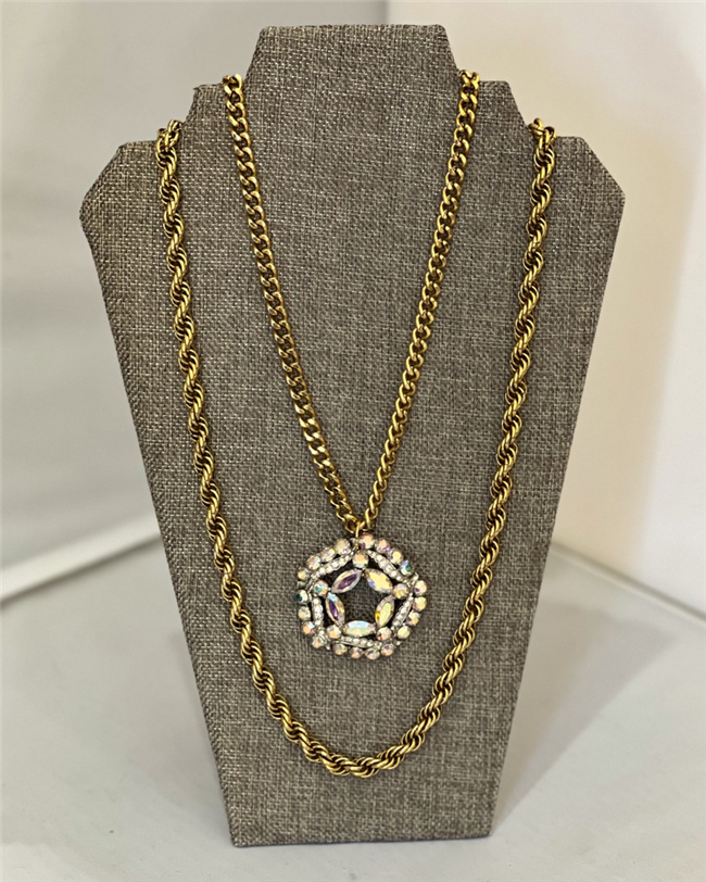 MADE- Long Layered AB Necklace