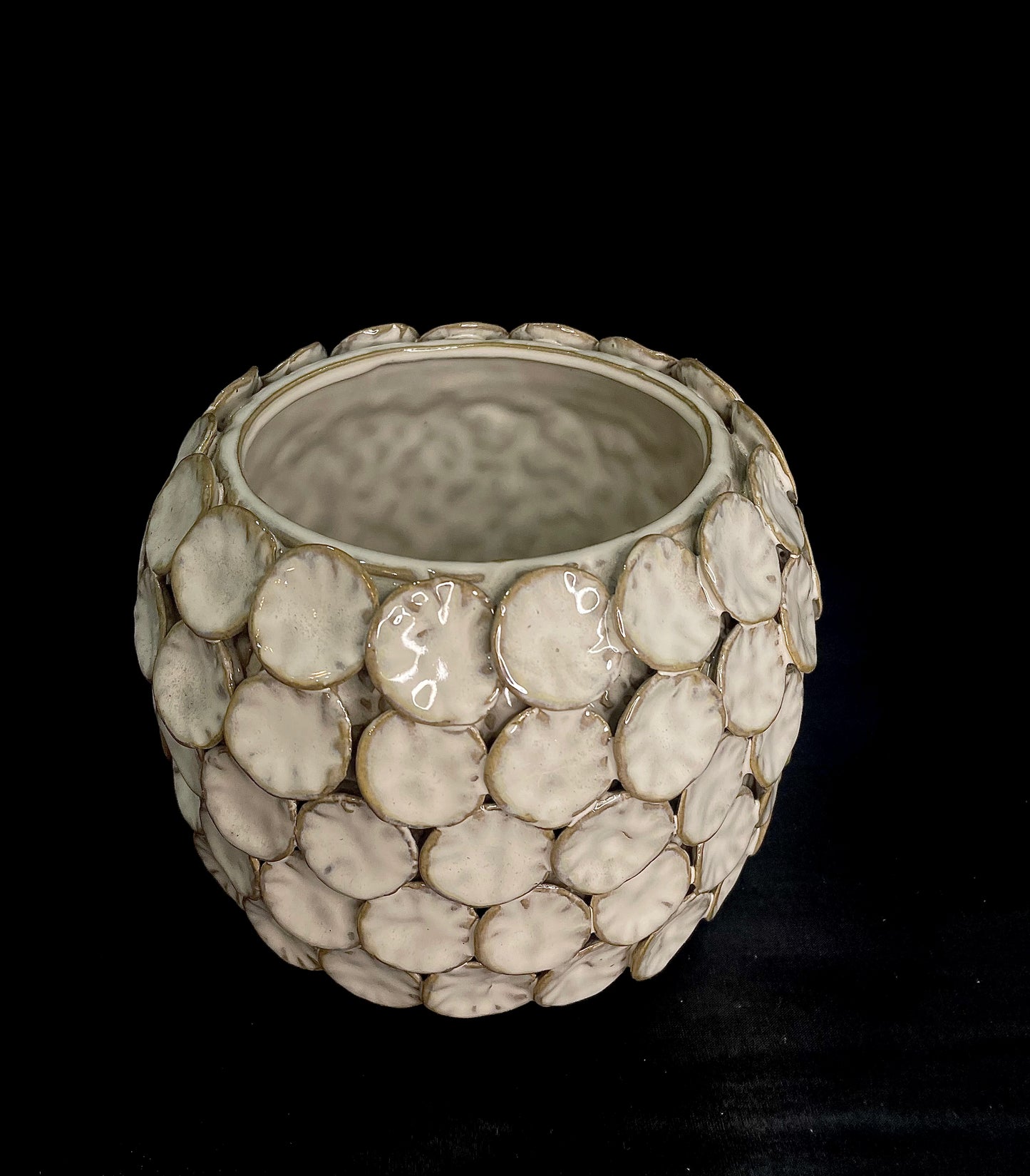 Ivory Petal Pot - in store pick up only