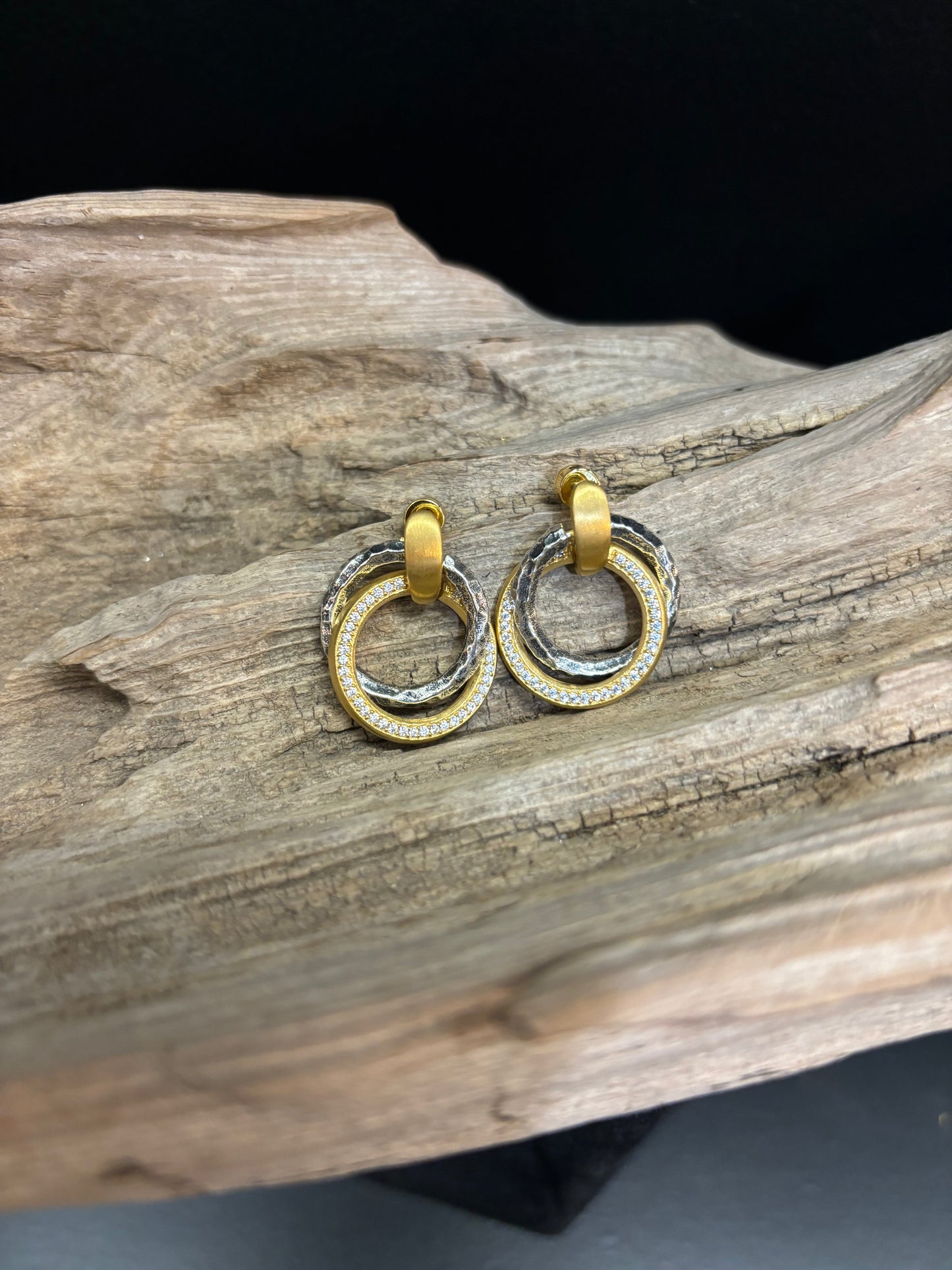 Gorgeous Mixed Metal and Crystal Earrings