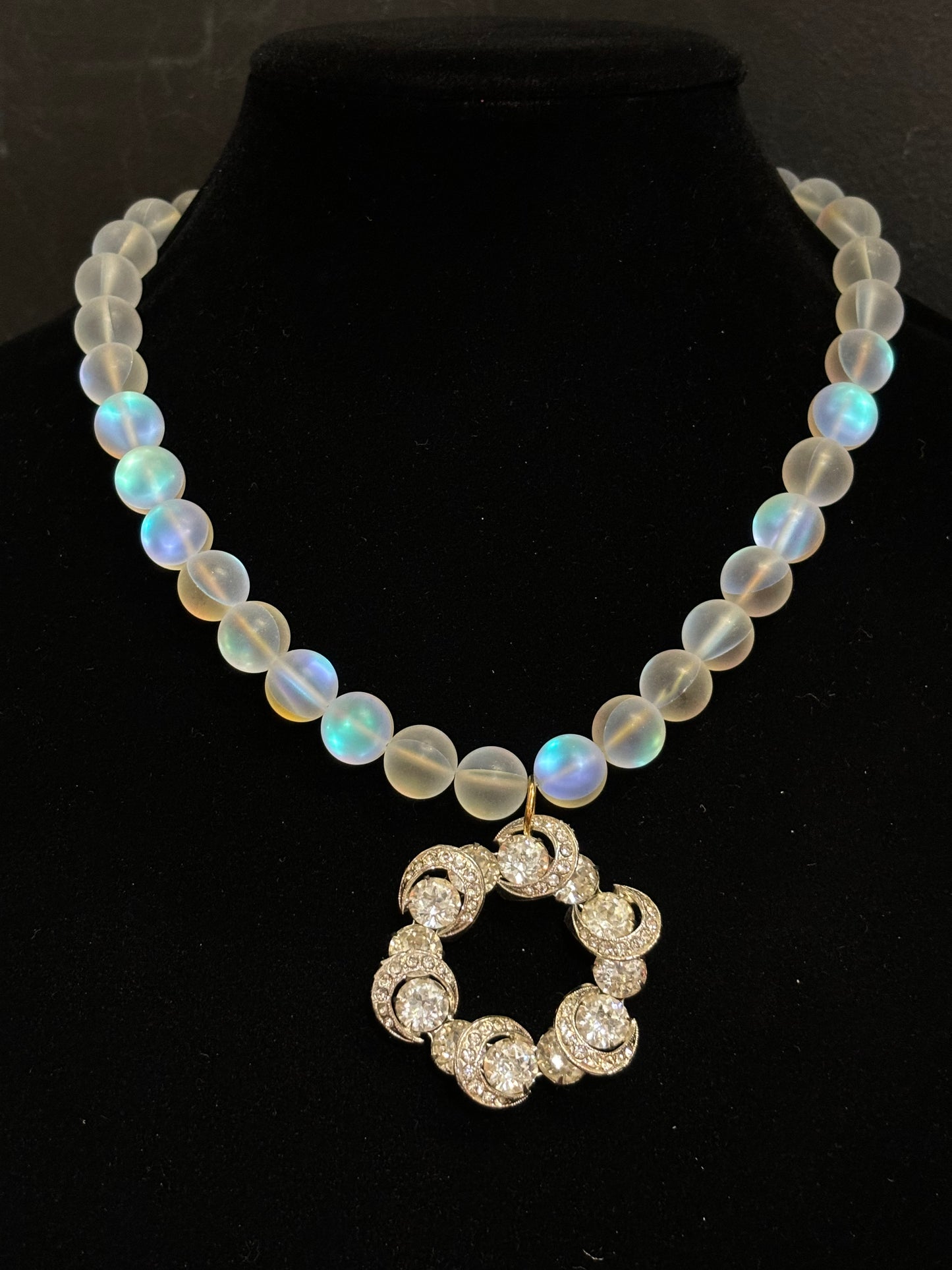 MADE - Mystic Glass Necklace with Moon Brooch