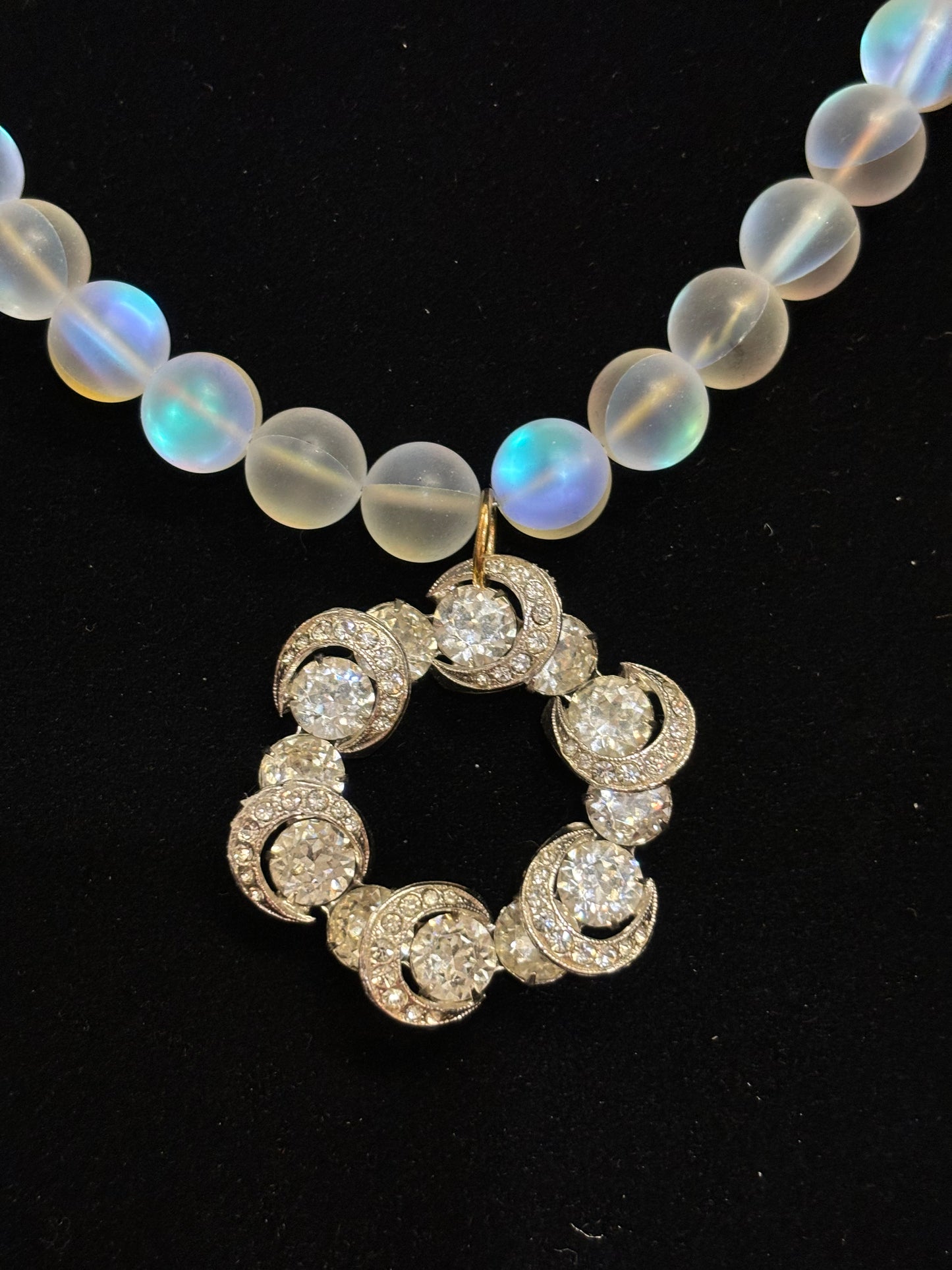 MADE - Mystic Glass Necklace with Moon Brooch