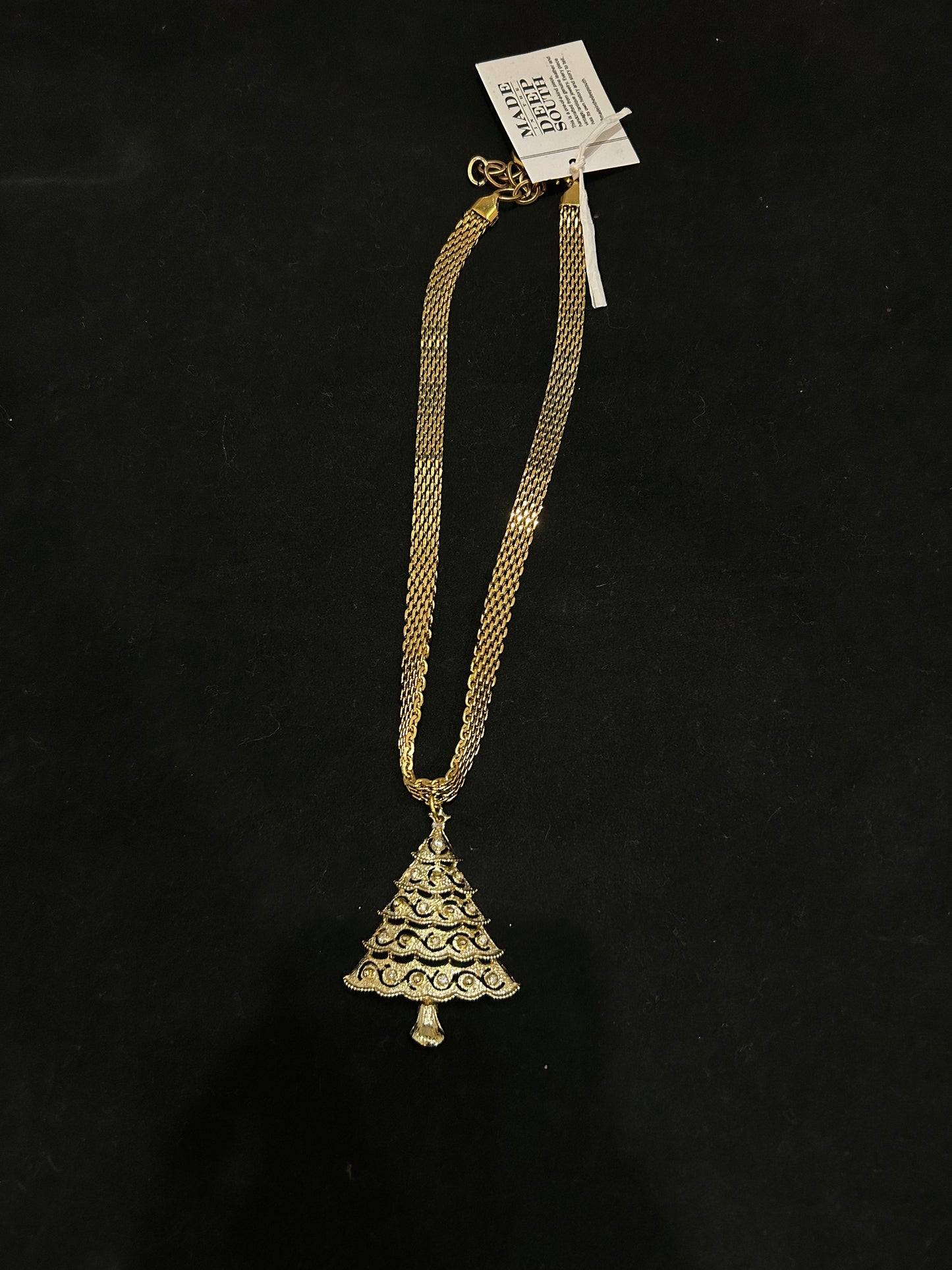MADE - Gold Christmas Tree Necklace