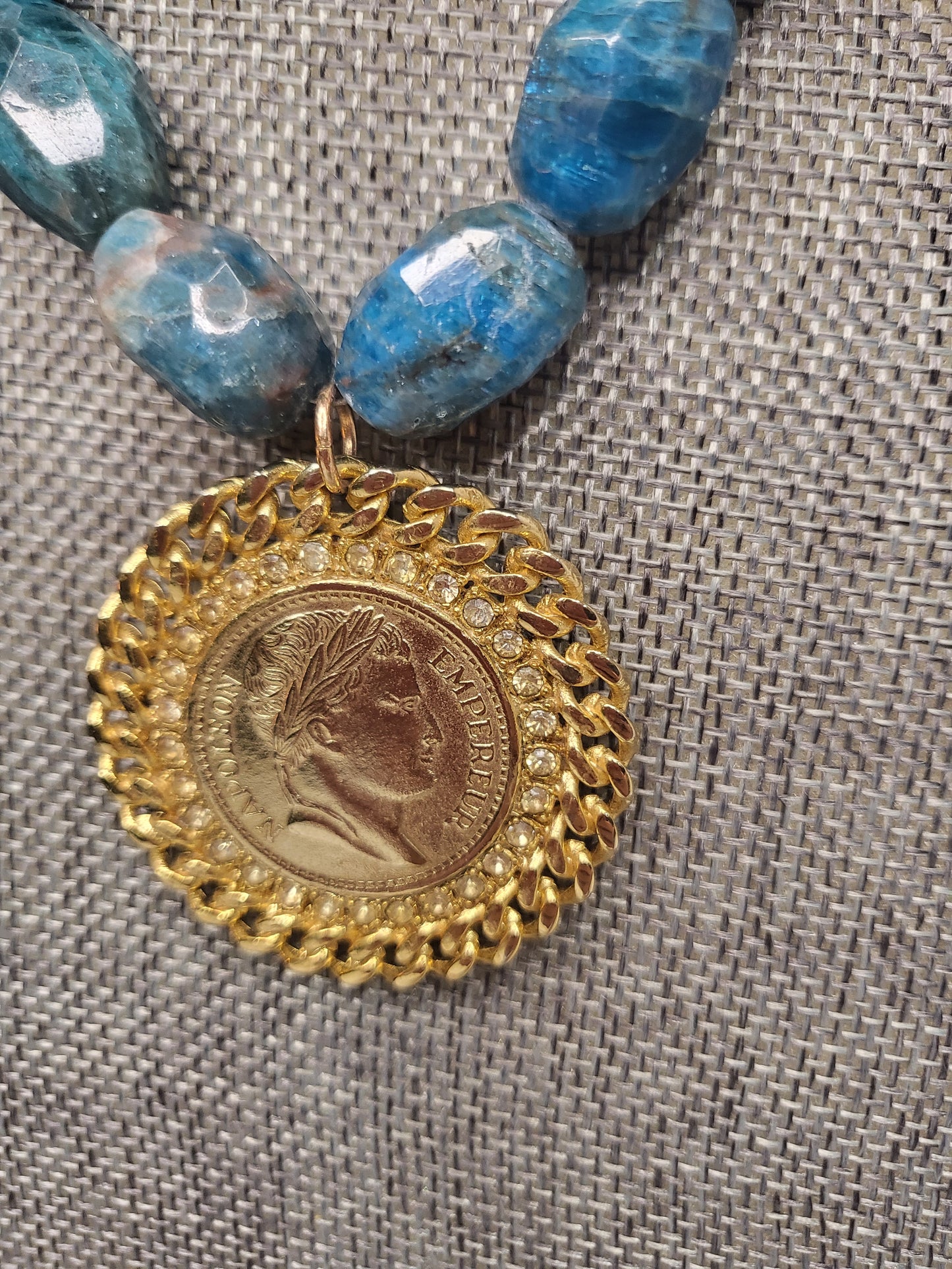 MADE- Coin Apatite Necklace