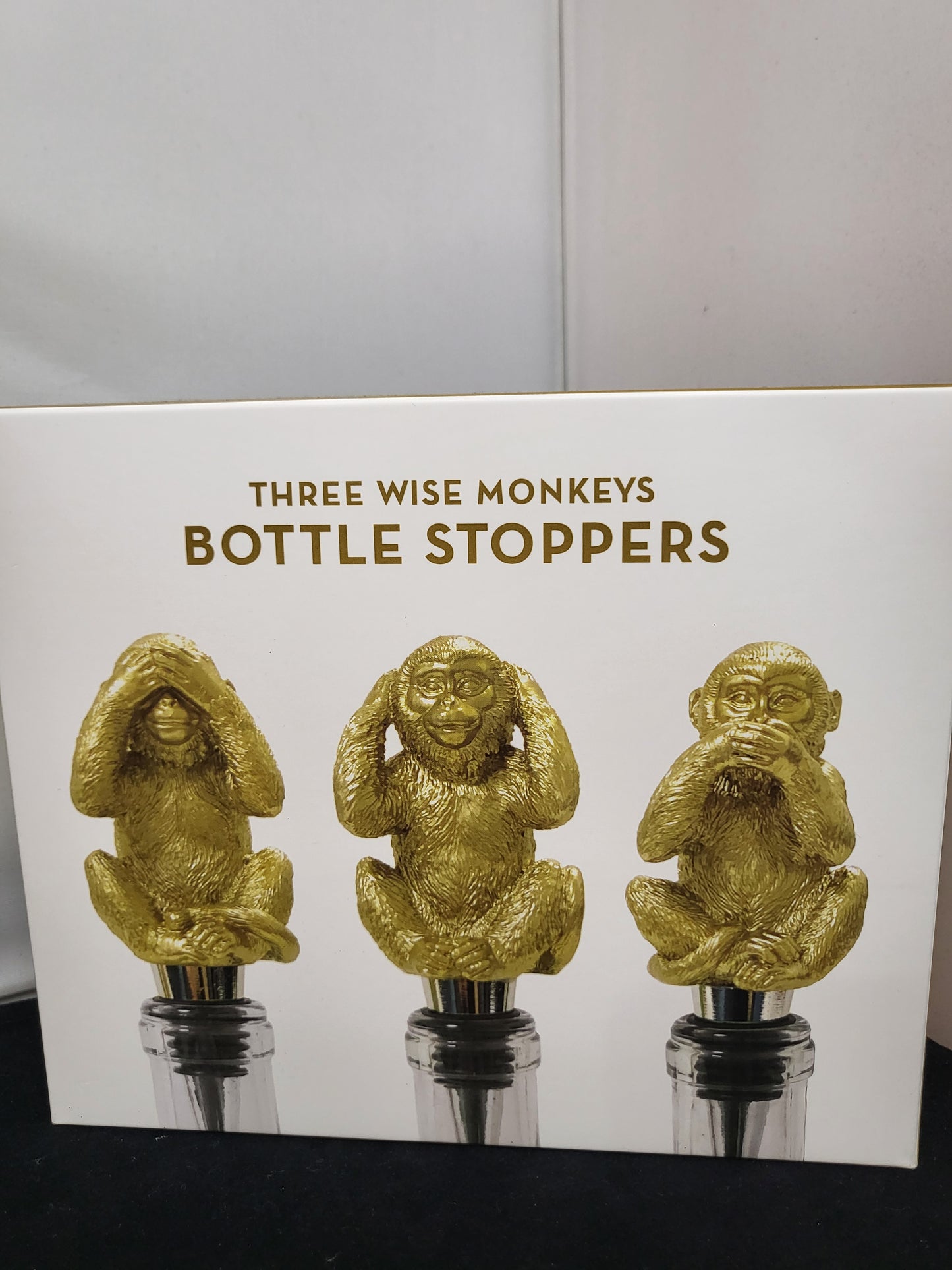 Three Wise Monkeys Bottle Stoppers