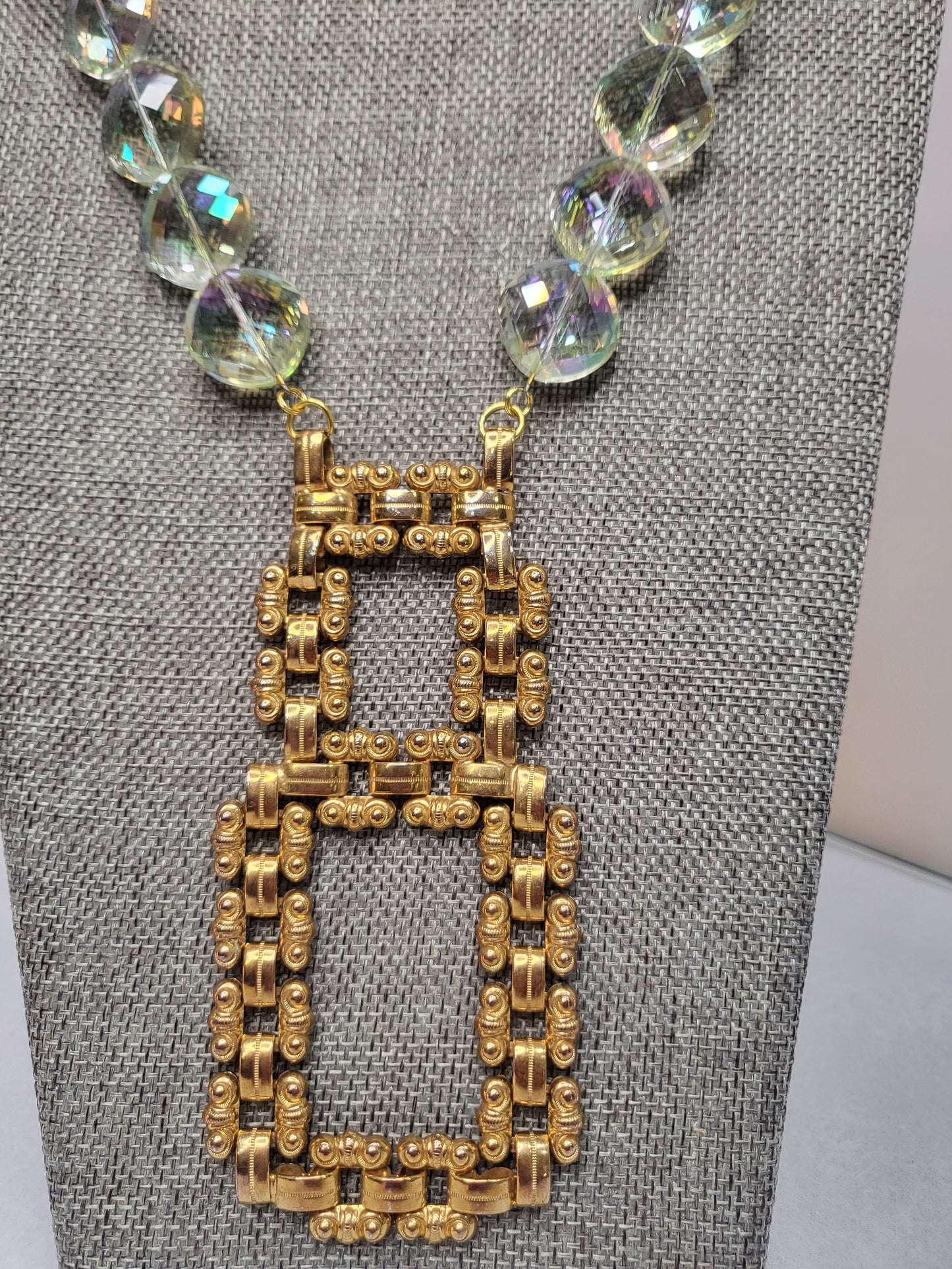 MADE-Crystal & Gold Necklace